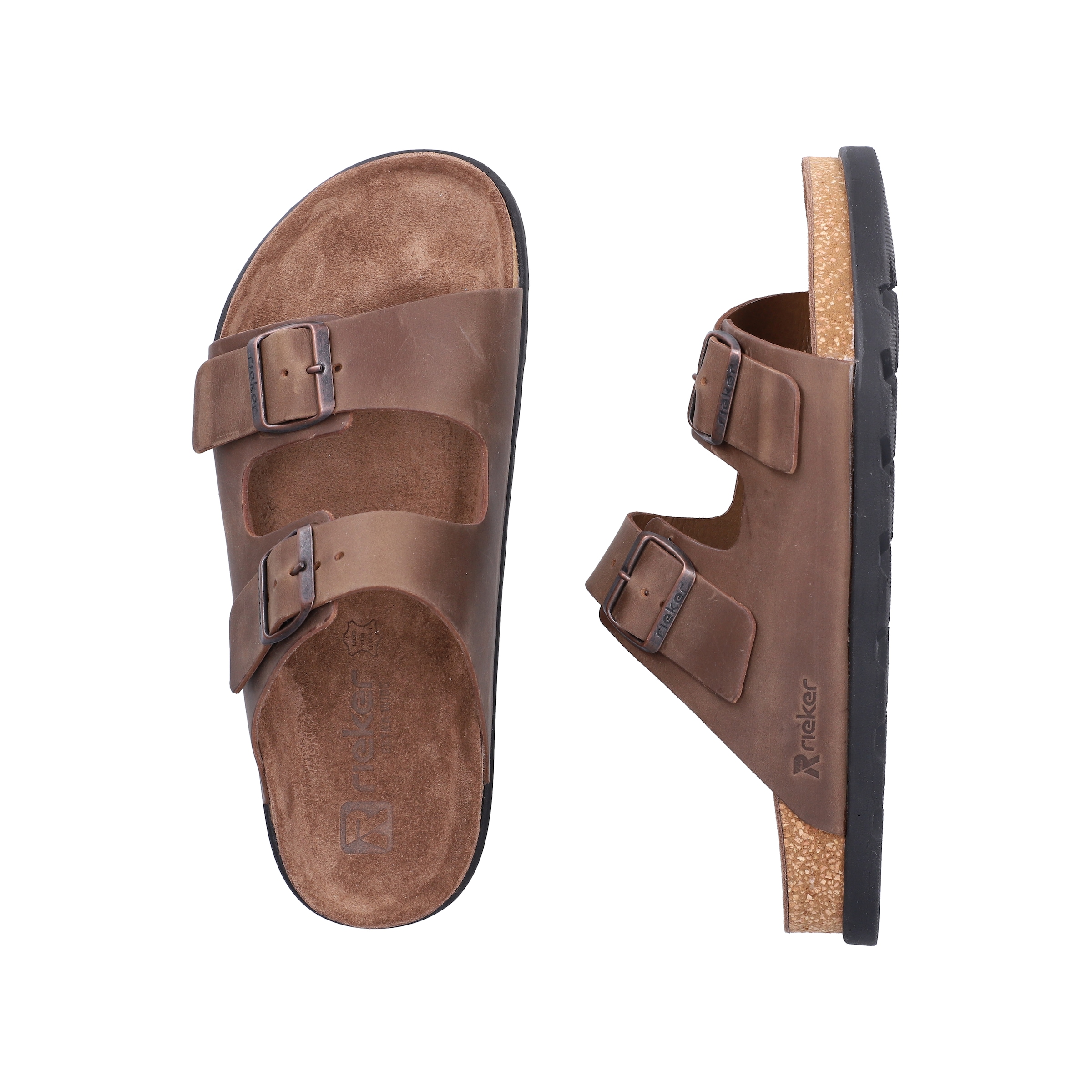 Rieker Pantolette  Sommerschuh, Strandschuh, Hausschuh mit bequemem Fußbett