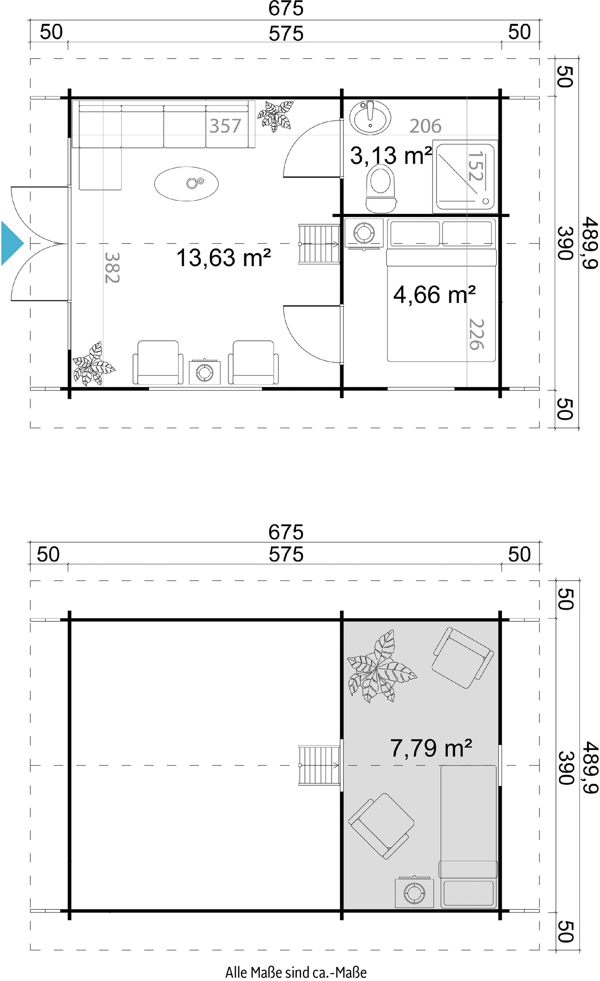 LASITA MAJA Gartenhaus »CAROLINE«, (Set, inkl. Fußbodenbretter zum Verlegen)