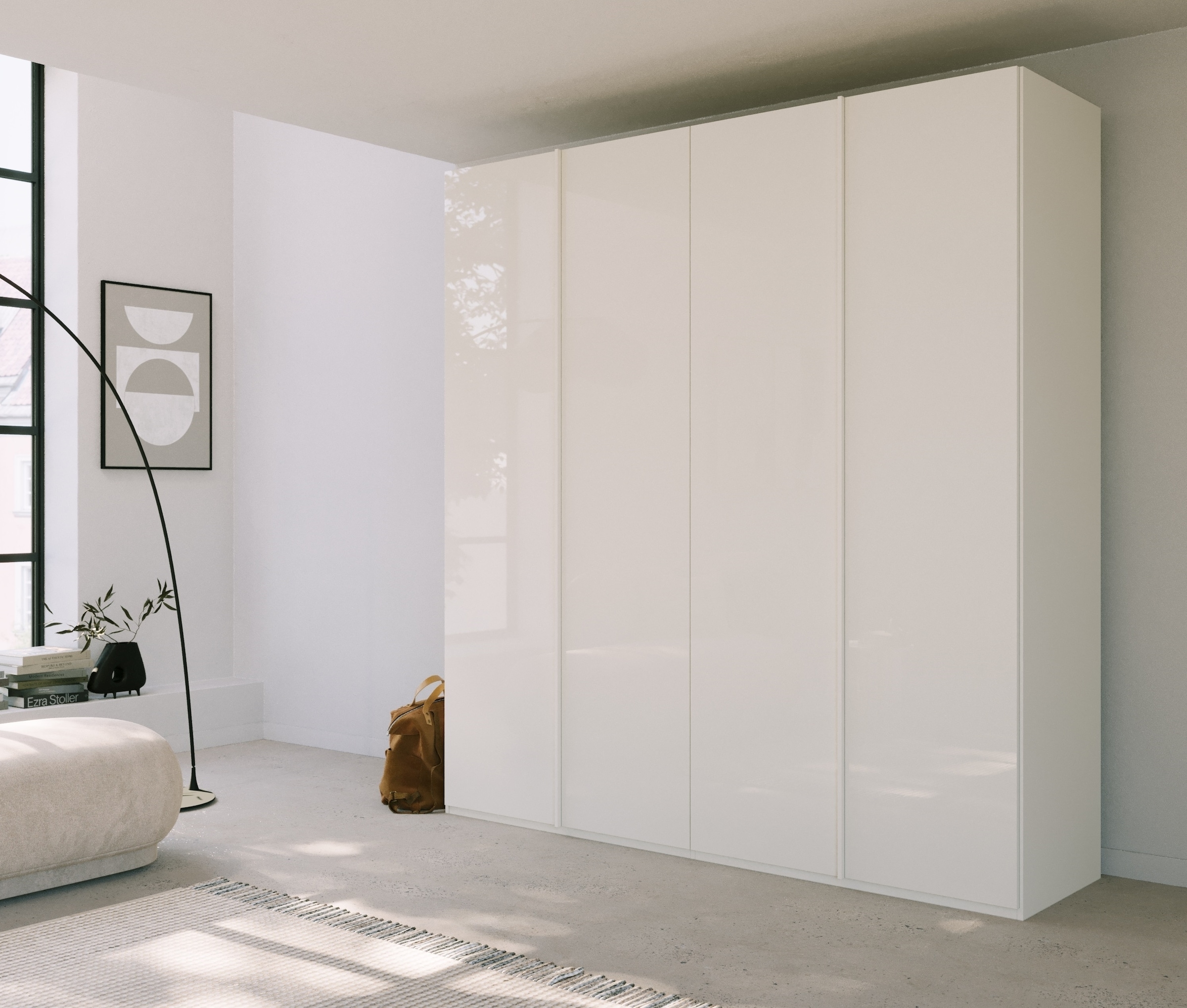 rauch Drehtürenschrank »Skat Meridian«, Glasfront, inkl. Innenspiegel und 4 Innenschubladen