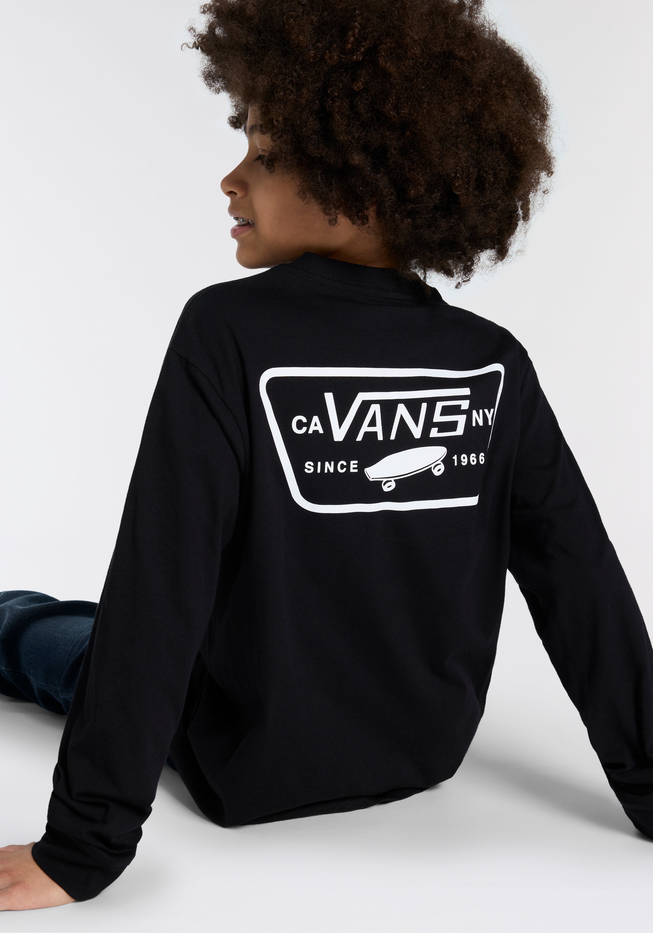 Vans T-Shirt »FULLPATCHBACKLS« für Kids konzipiert, Langarm-Design, aus Baumwolle
