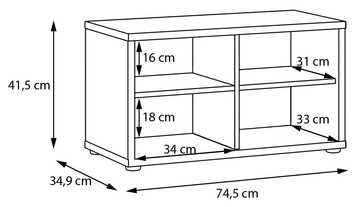 FORTE Schuhbank »Alice Springs, Grifflos, 8 Paar Schuhe, Polsterauflage optional« B/H/T 74,5/41,5/34,9 cm, Push to open
