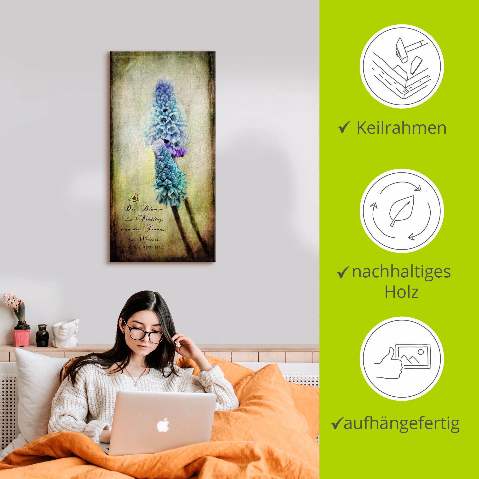 Artland Leinwandbild »Der Frühling kommt«, Arrangements, (1 St.), auf Keilrahmen gespannt