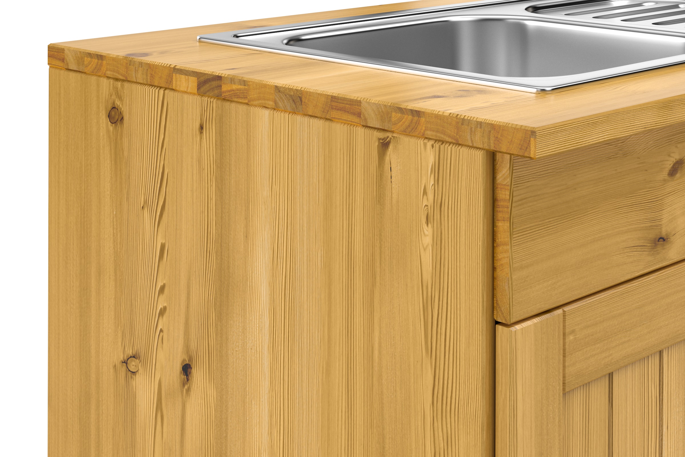 Home affaire Spülenschrank »Alby2«, Mit Metallgriffen, Breite 100 cm