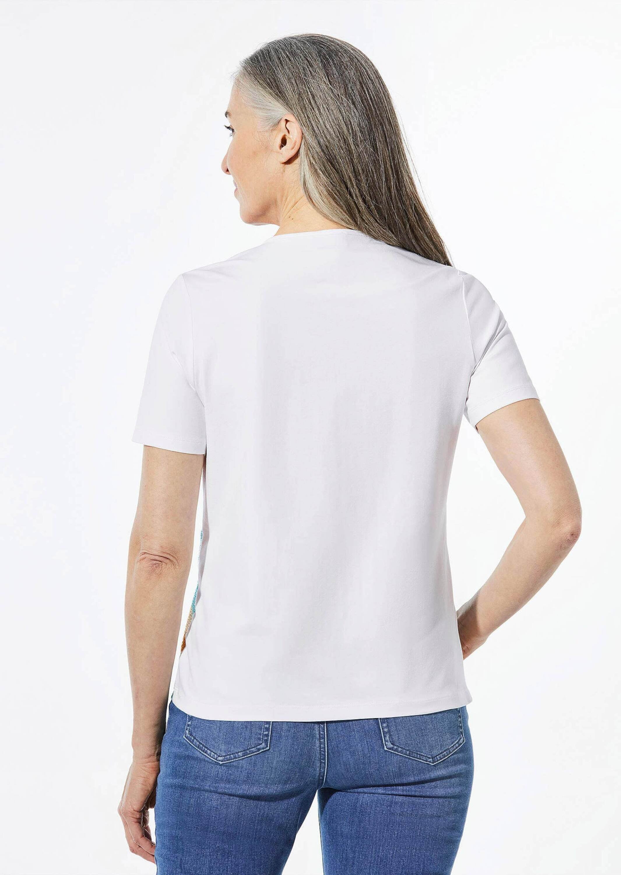GOLDNER Kurzarmshirt »Shirt Shirt mit Rundhalsausschnitt«