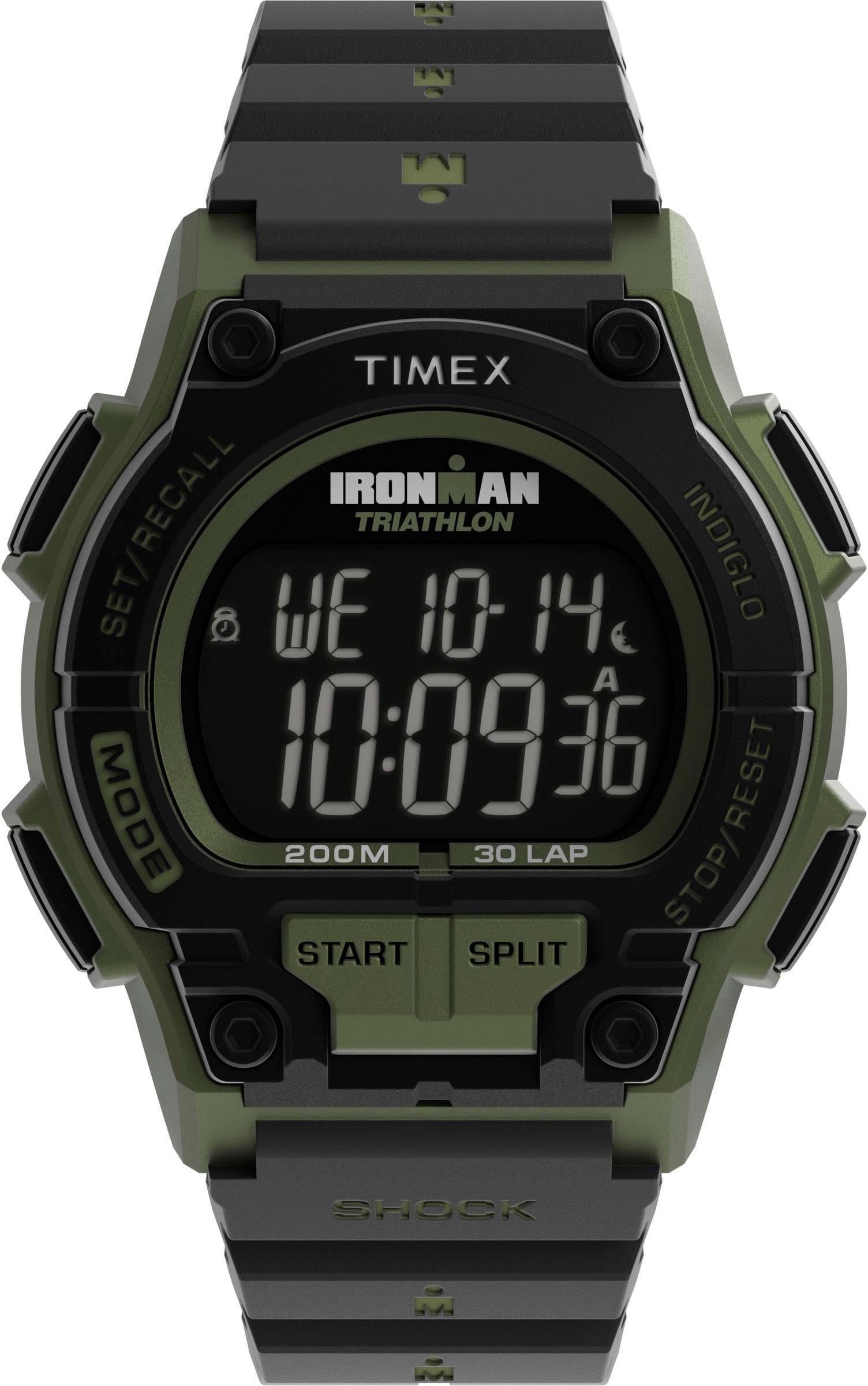 Timex Digitaluhr »C30«, Quarzuhr, Armbanduhr, Herrenuhr,Resinarmband,analog