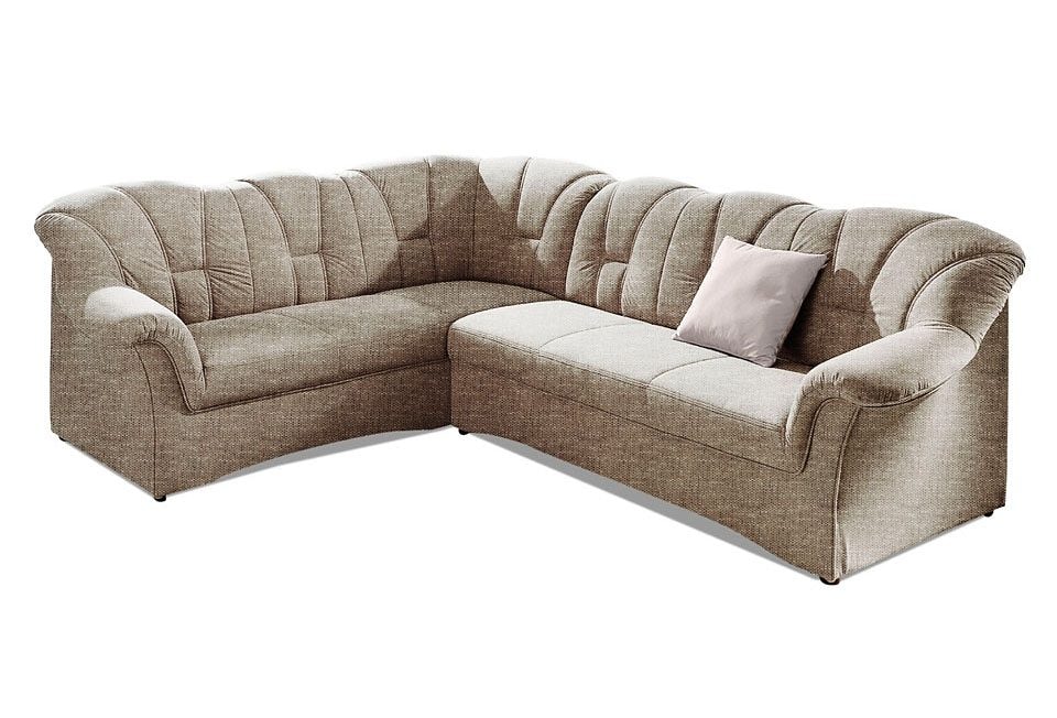 DOMO collection Ecksofa »Papenburg B/T/H: 242/190/84 cm L-Form«, wahlweise mit Bettfunktion, Langer Schenkel links oder rechts