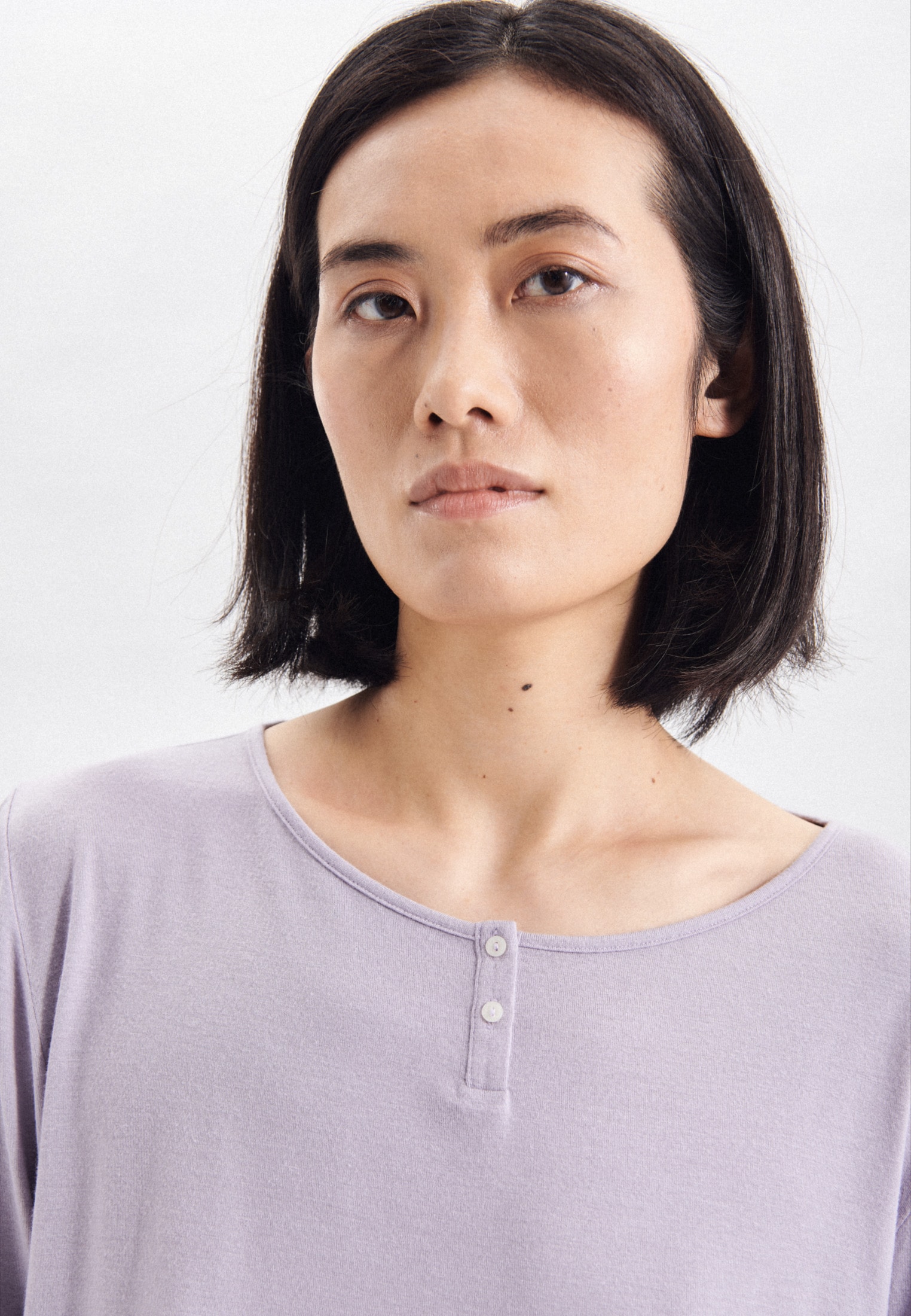 seidensticker Langarmshirt »Schwarze Rose« Langarm Henley Uni