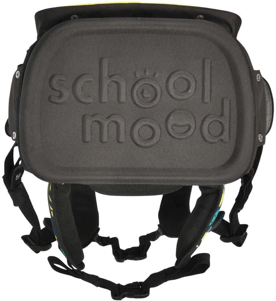 SCHOOL-MOOD® Schulranzen »Timeless, Elias (Rennwagen)«, retroreflektierende Flächen, mit LED-Patchy; aus recyceltem Material