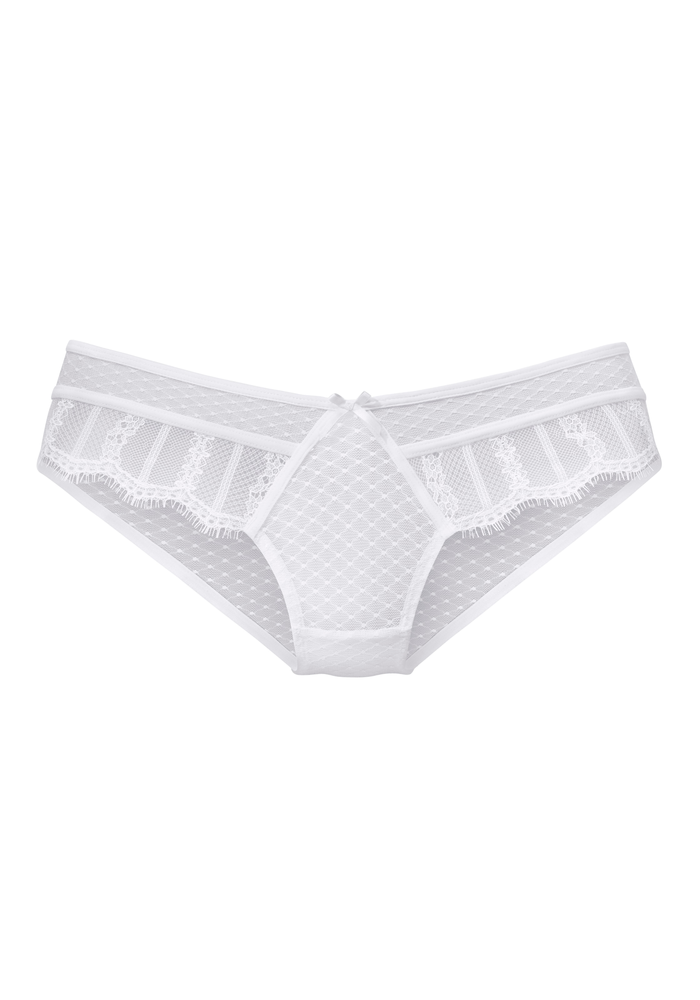 LASCANA Tanga aus fancy Mesh mit feiner Eyelash-Spitze, sexy Dessous