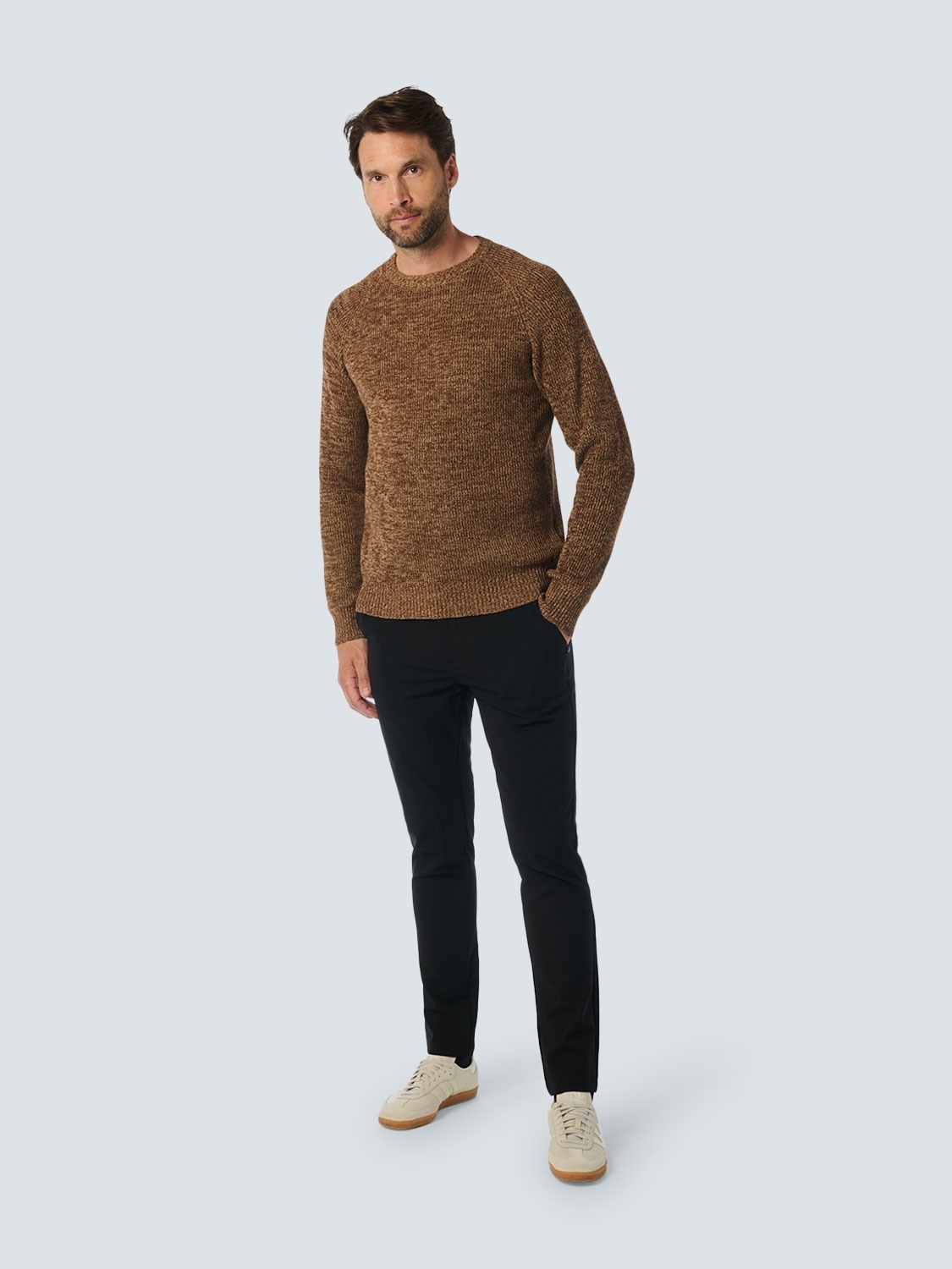 NO EXCESS Strickpullover in melierter Optik