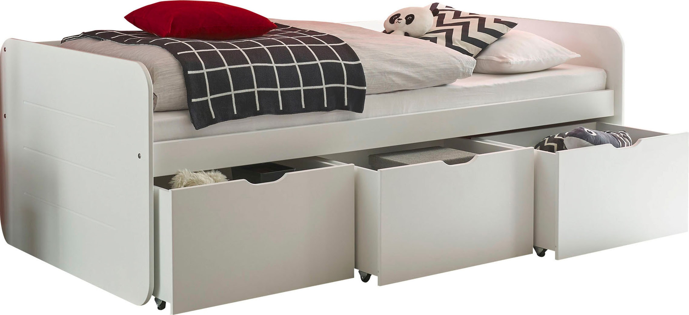 Begabino Stauraumbett »Eino Bett, Einzelbett«, inklusive 3 Schubkästen