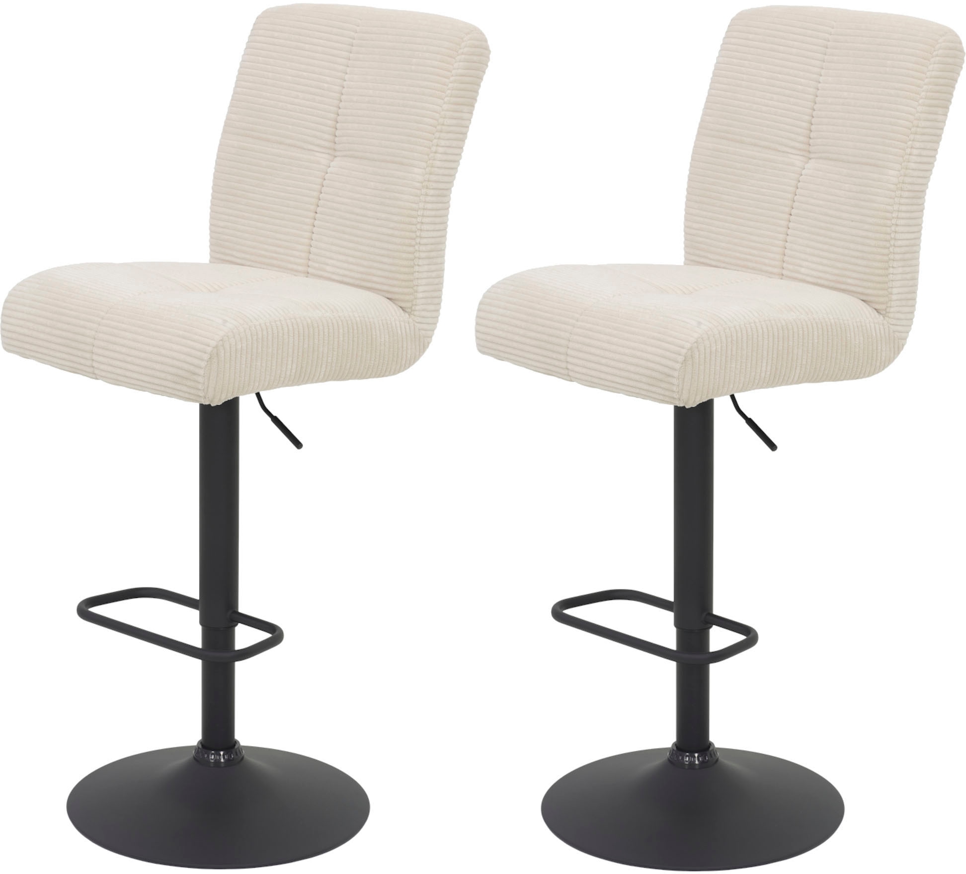 HELA Barhocker "LENI" Set, 2 Stk. tlg. Komfortsitz mit Federkorb
