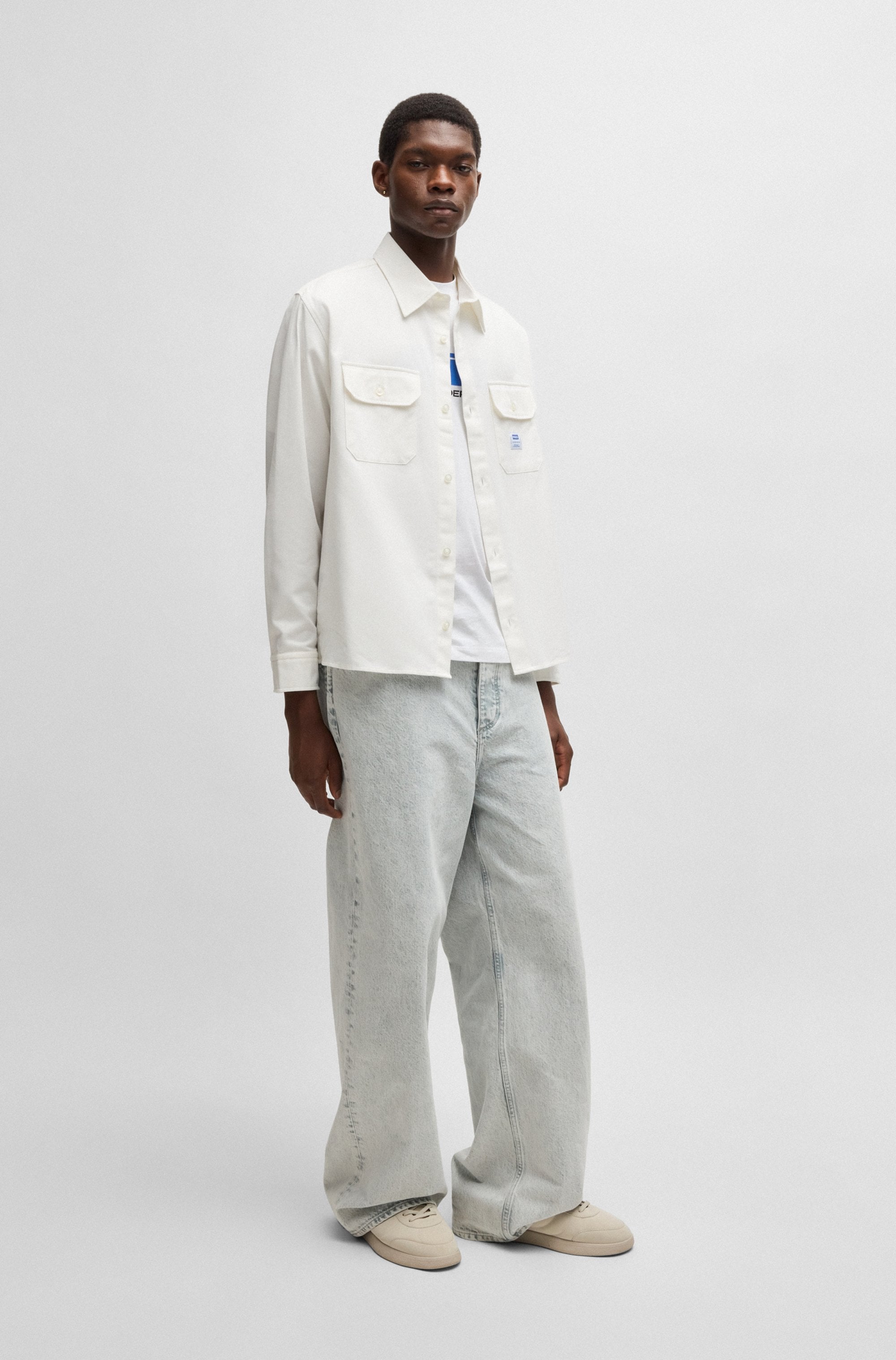 HUGO Blue Langarmhemd »Ekynone«, mit Brusttaschen