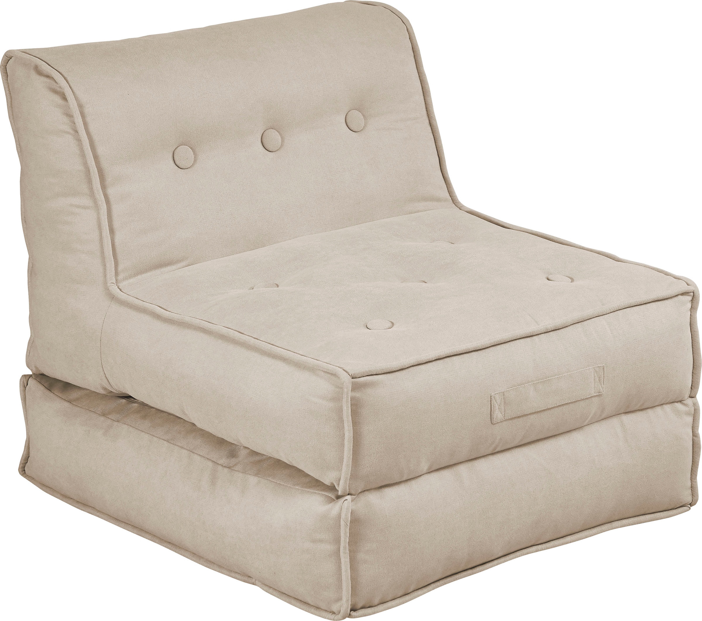 INOSIGN Sessel »Pia«, Loungesessel in 2 Größen, mit Schlaffunktion und Pouf-Funktion.