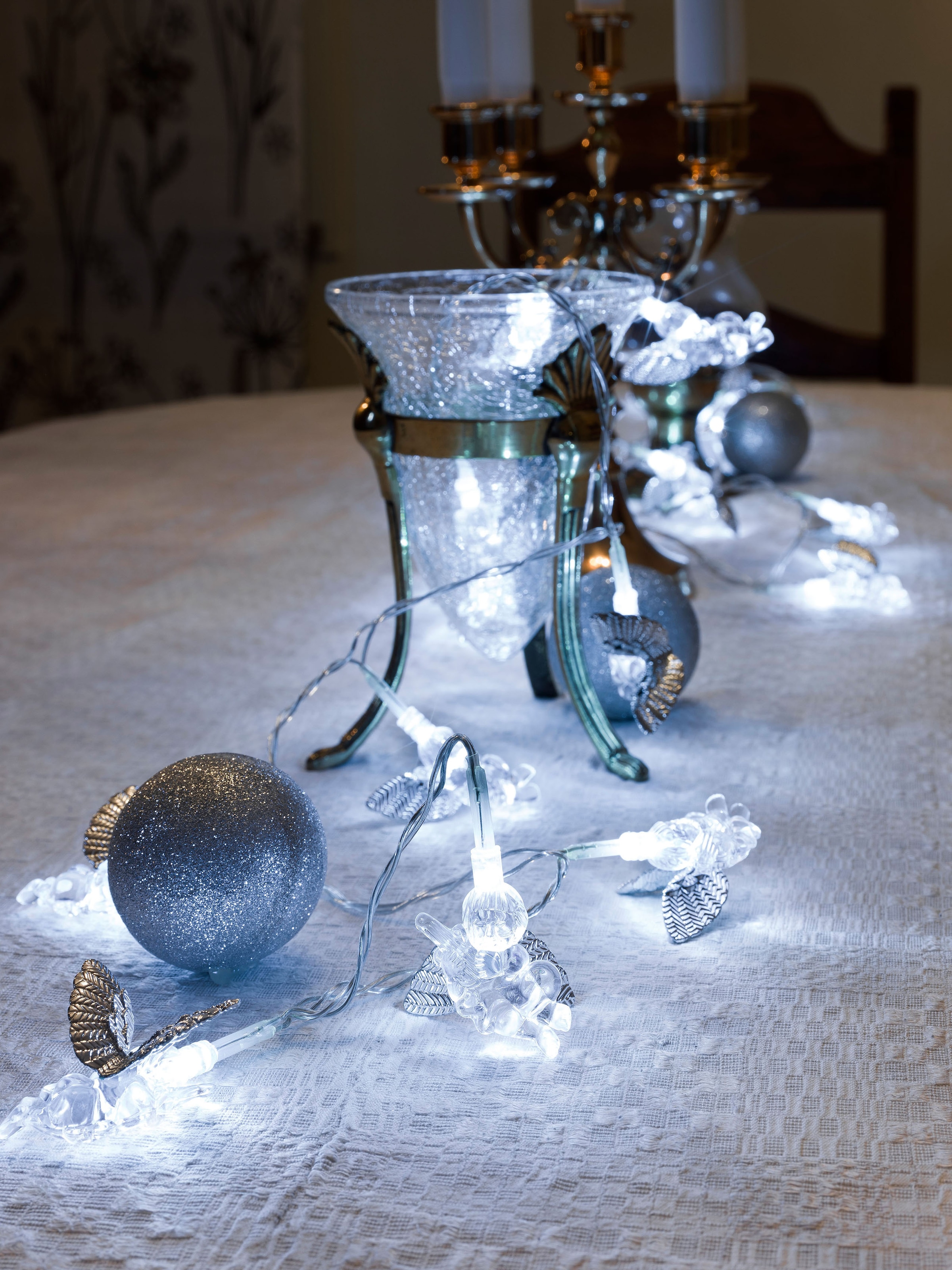 KONSTSMIDE LED-Lichterkette »Weihnachtsdeko«, 24 St.-flammig, LED  Dekolichterkette, silberfarbene Engel, 24 kalt weiße Dioden auf Rechnung  kaufen | Lichterketten
