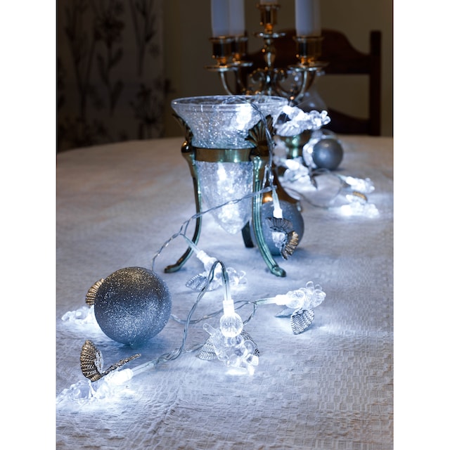 KONSTSMIDE LED-Lichterkette »Weihnachtsdeko«, 24 St.-flammig, LED  Dekolichterkette, silberfarbene Engel, 24 kalt weiße Dioden auf Rechnung  kaufen