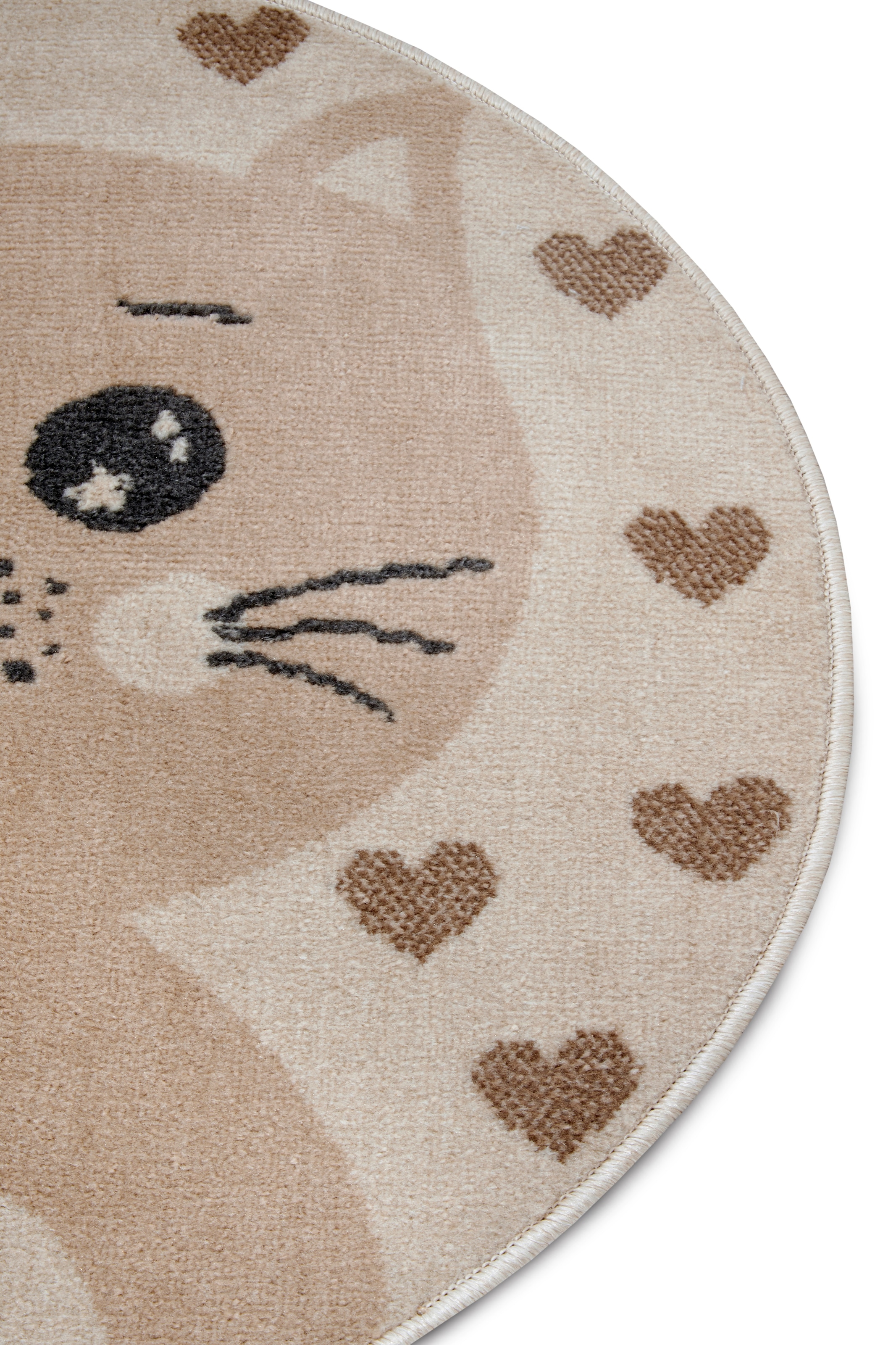 HANSE Home Kinderteppich »Adventures Cat«, rund, 8 mm Höhe, Spielteppich, fest, Kinderzimmer, Kurzflor, Spielunterlage