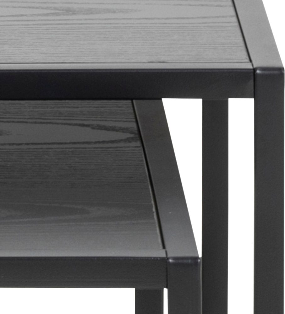 ACTONA GROUP Beistelltisch Set, 2 Stk. tlg. Metallrahmen, Industrie-Look und quadratischer Form, Satz von 2 Stück