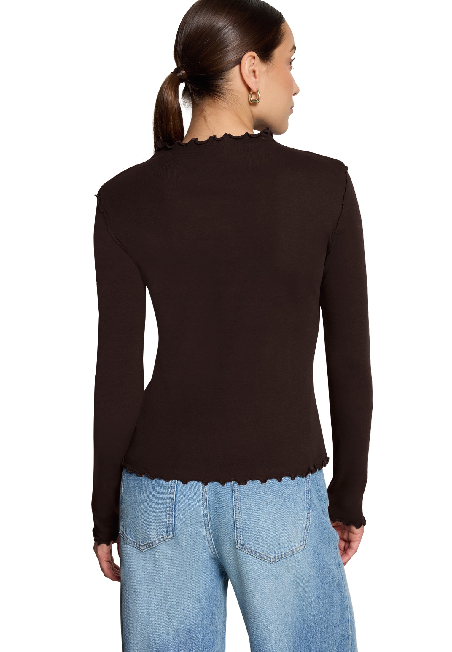 Zero Langarmshirt »Langarm-Shirt unifarben«