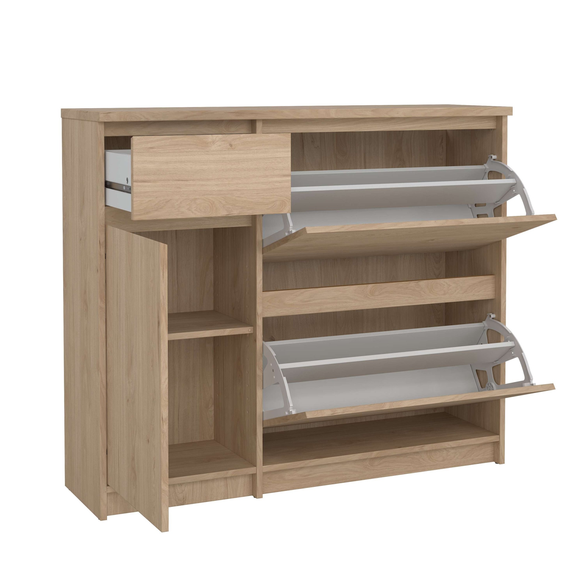 INOSIGN Schuhschrank »Naia Schuhaufbewahrung, Schuhkommode, Schuhregal, Modernes Design«, mit 2 Klappen und 1 Tür und 1 Schublade, Praktisch, Breite 109 cm