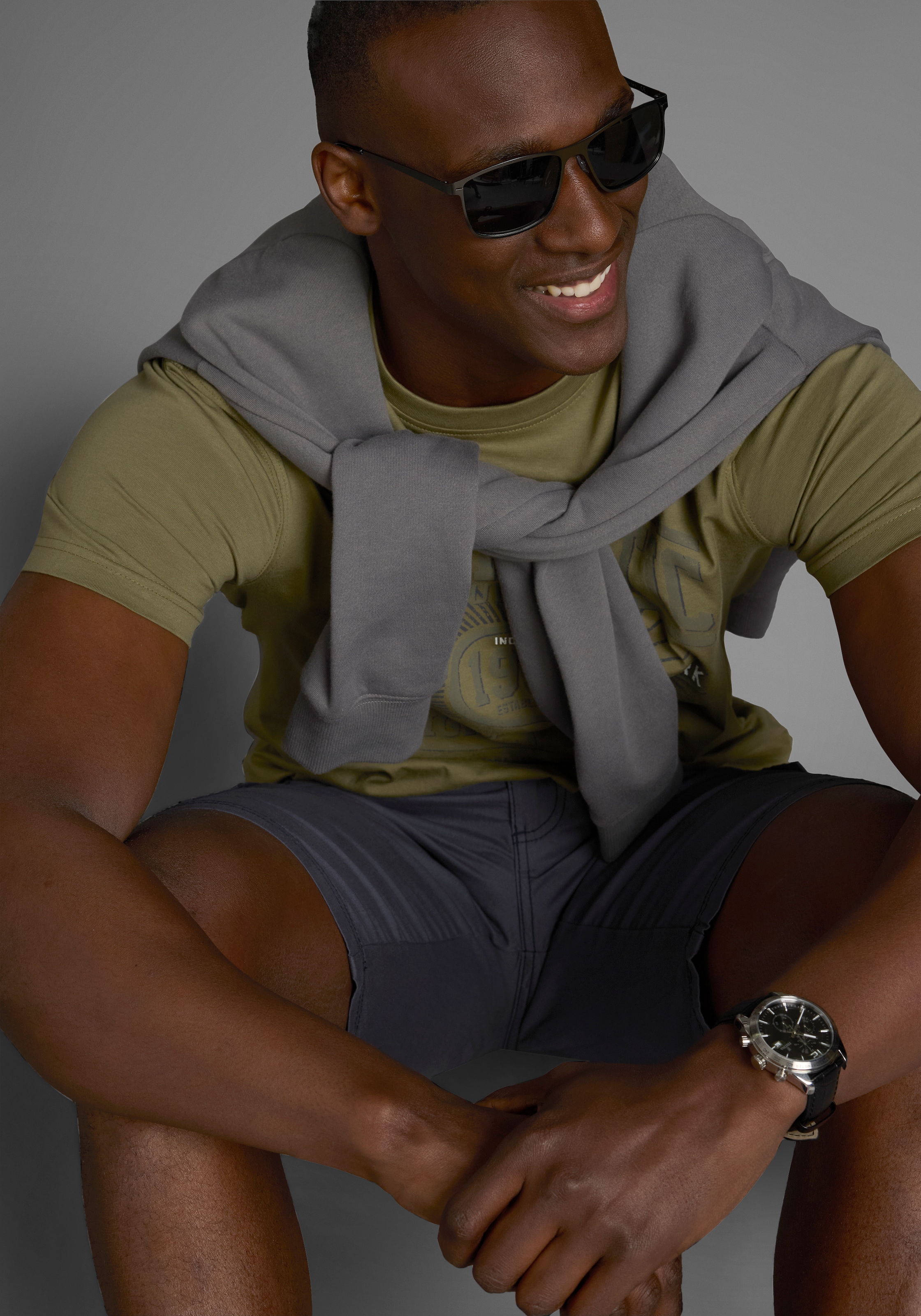 Man's World T-Shirt, Kurzarm, lässige Passform, bedrucktes Design, Rundhals