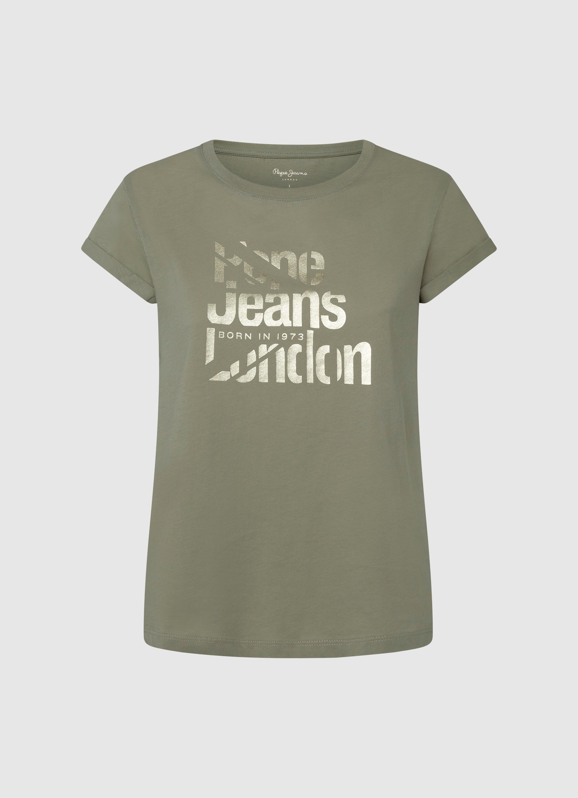 Pepe Jeans T-Shirt »ENOLA«, mit metallischem Logoprint