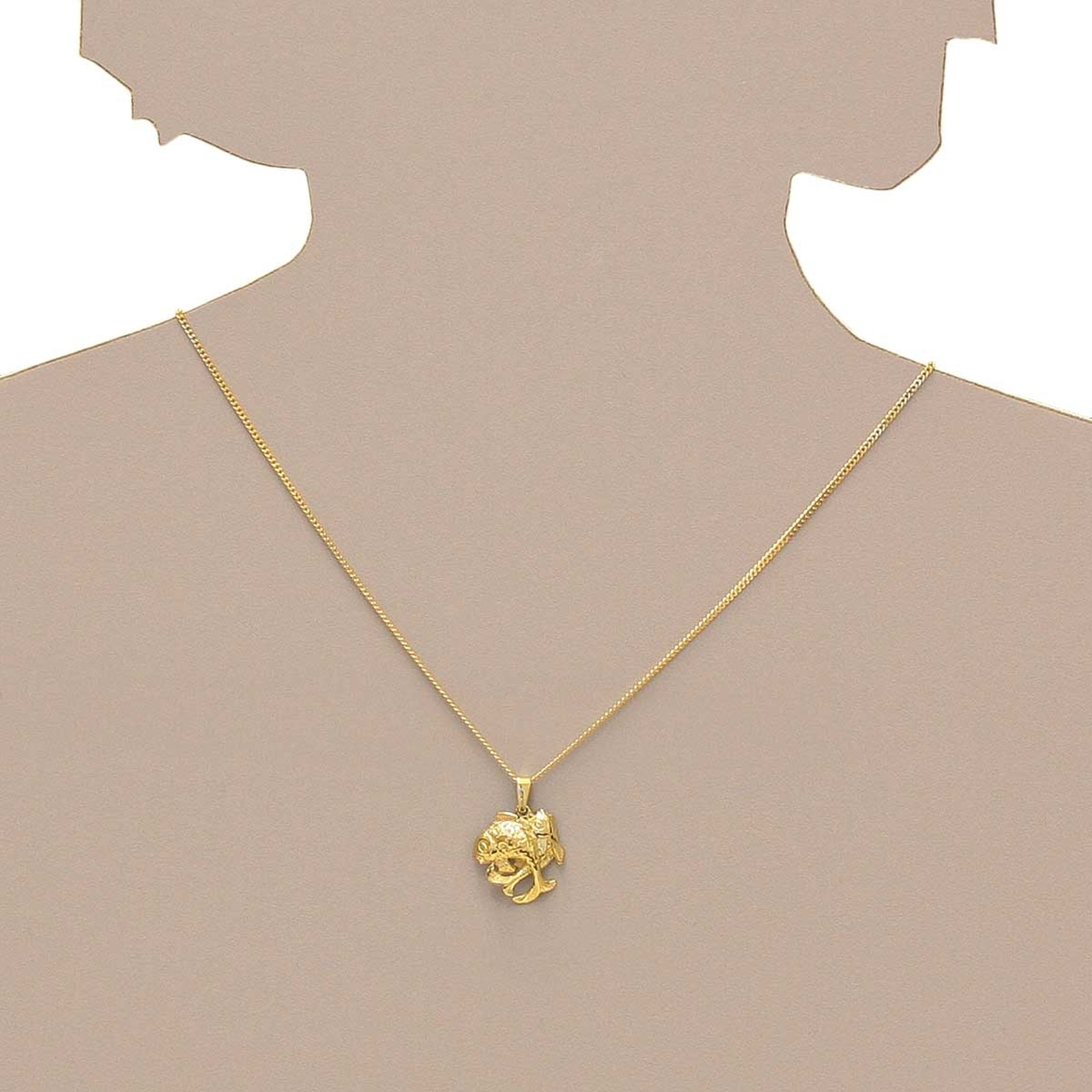 OSTSEE-SCHMUCK Kettenanhänger »- Tierkreiszeichen Fische - Silber 925/000, vergoldet - ,«