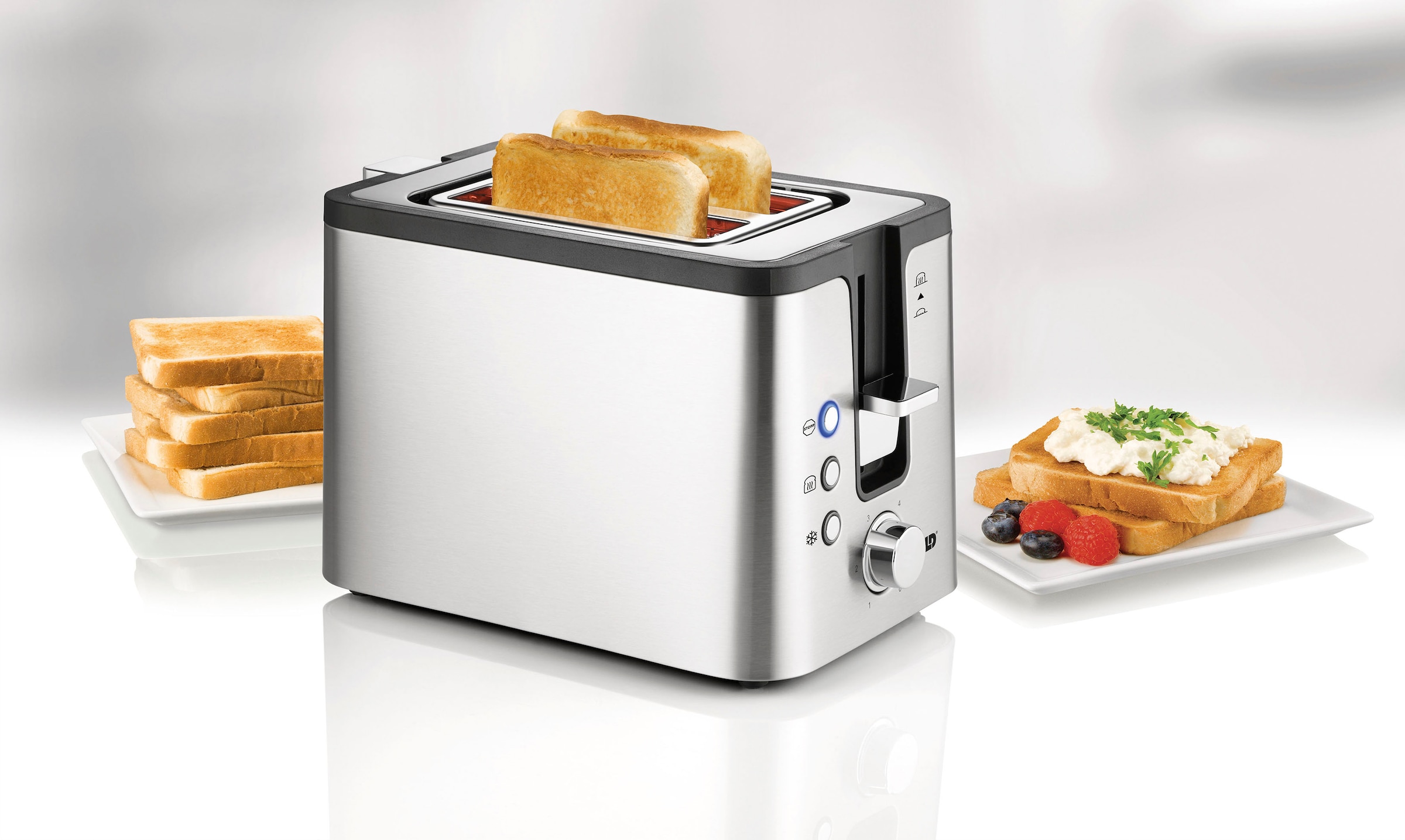 Unold Toaster »2er Kompakt 38215«, 800 Jahren kurze Scheiben, für mit Garantie 3 2 Schlitze, 2 XXL W