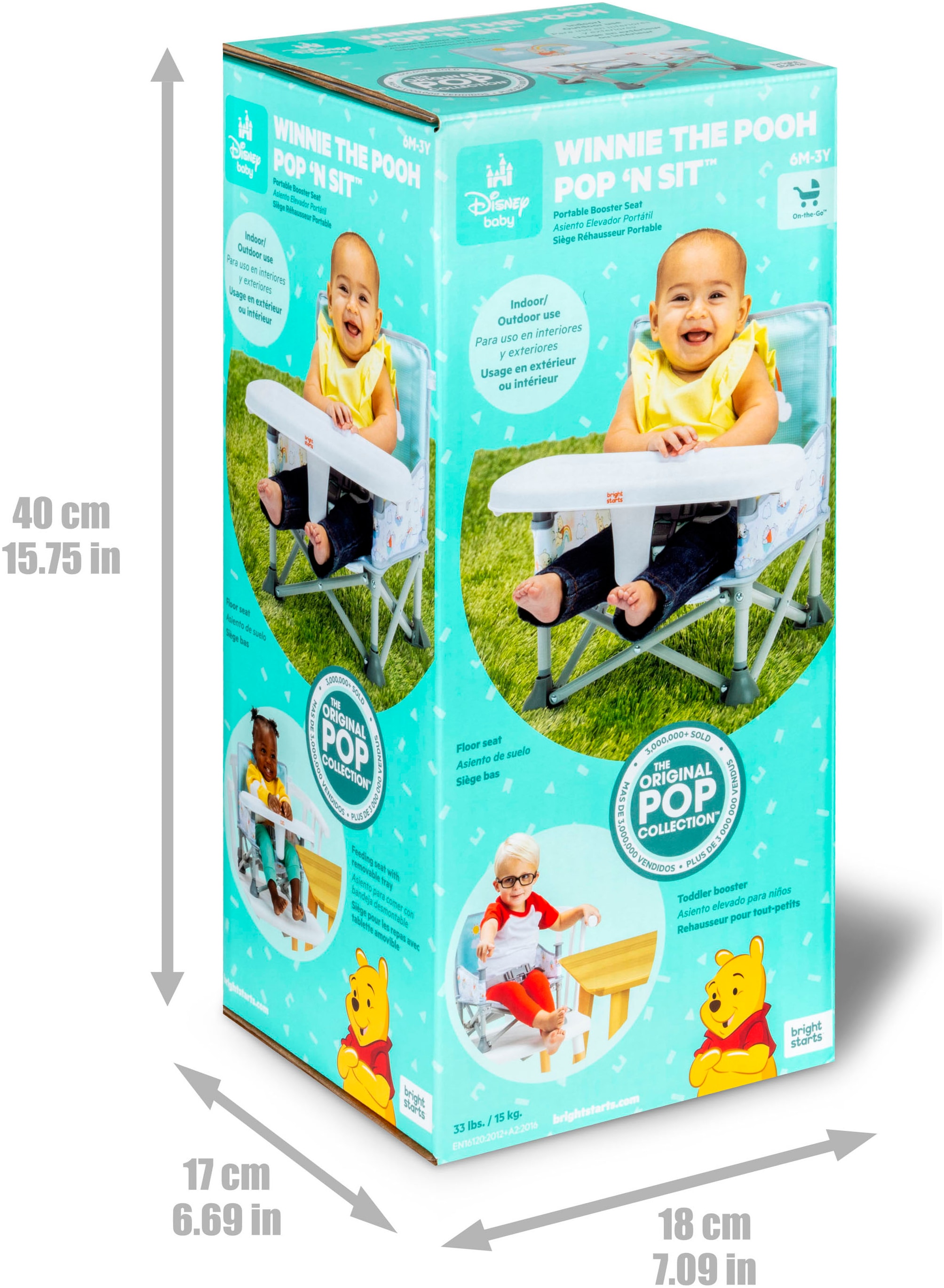 Bright Starts Tischsitz »WINNIE THE POOH Pop ‘N Sit™ Portable Booster Seat«