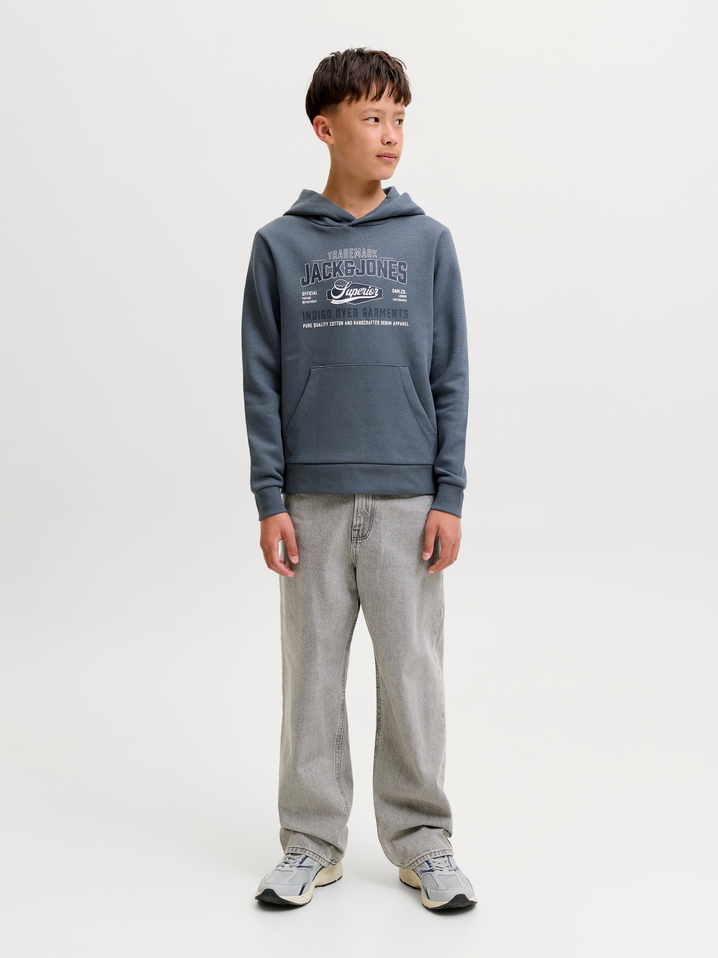 Jack & Jones Junior Kapuzensweatshirt »JJELOGO SWEAT HOOD 2 COL AW26 SN JNR«, Baumwolle, regular fit
