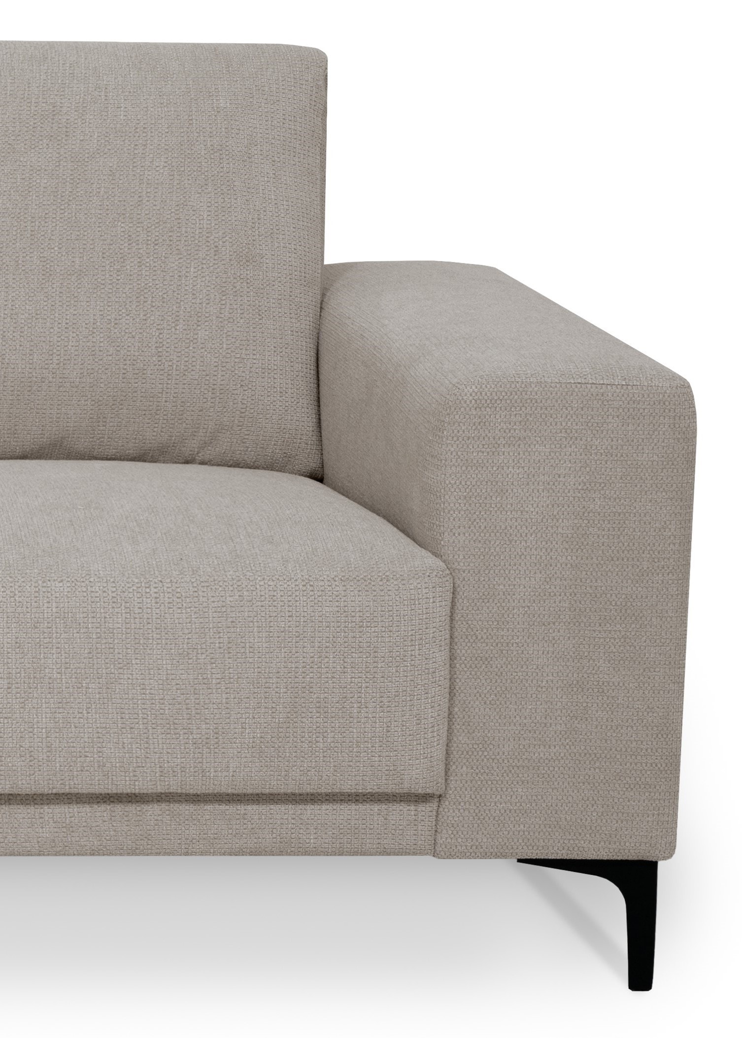 Places of Style Ecksofa »Xander, L-Form,«, Breite 289 cm, Webstoff, Soft-Touch Chenille, schwarze Metallfüße