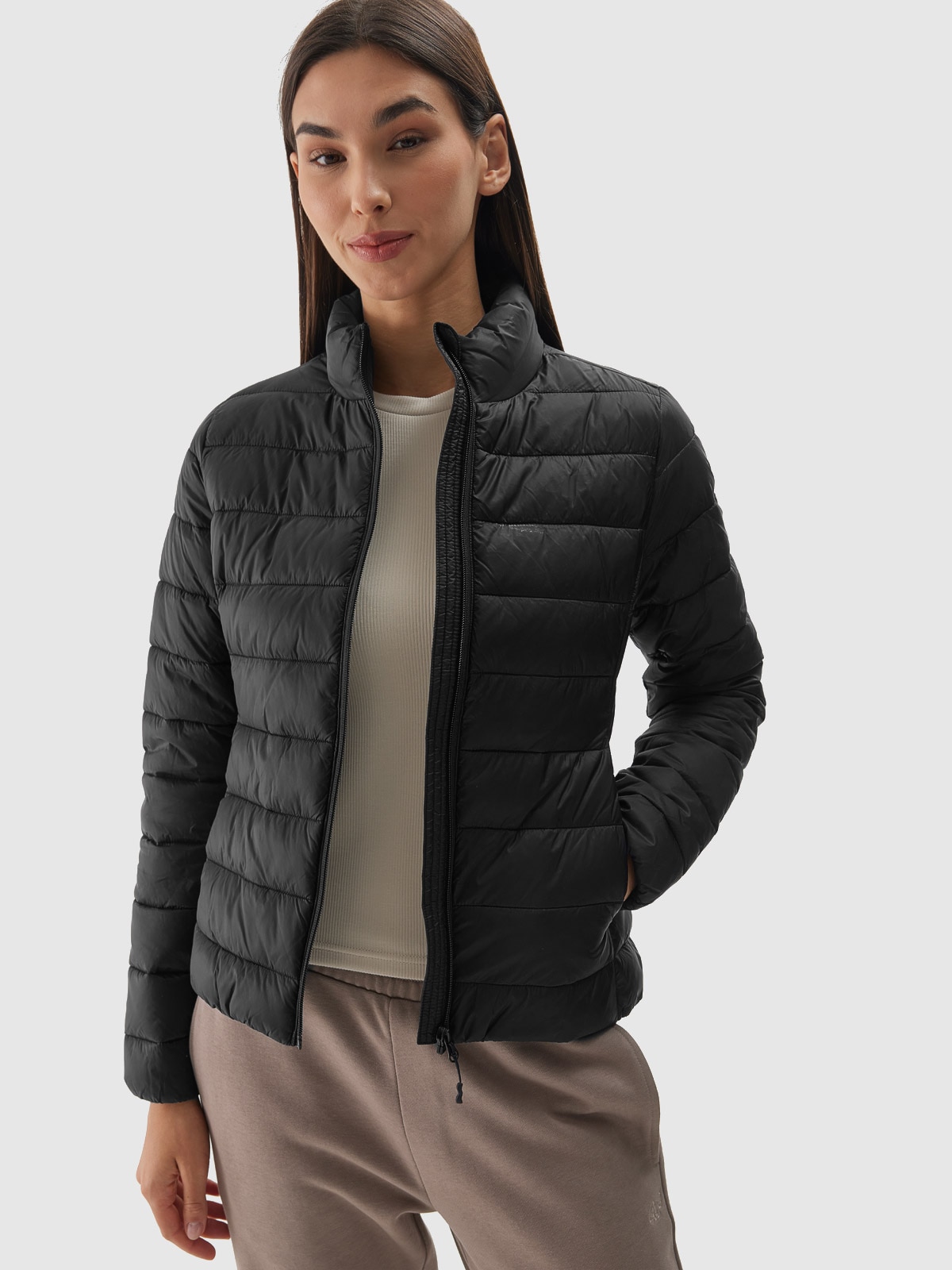 4F Steppjacke, mit Kapuze