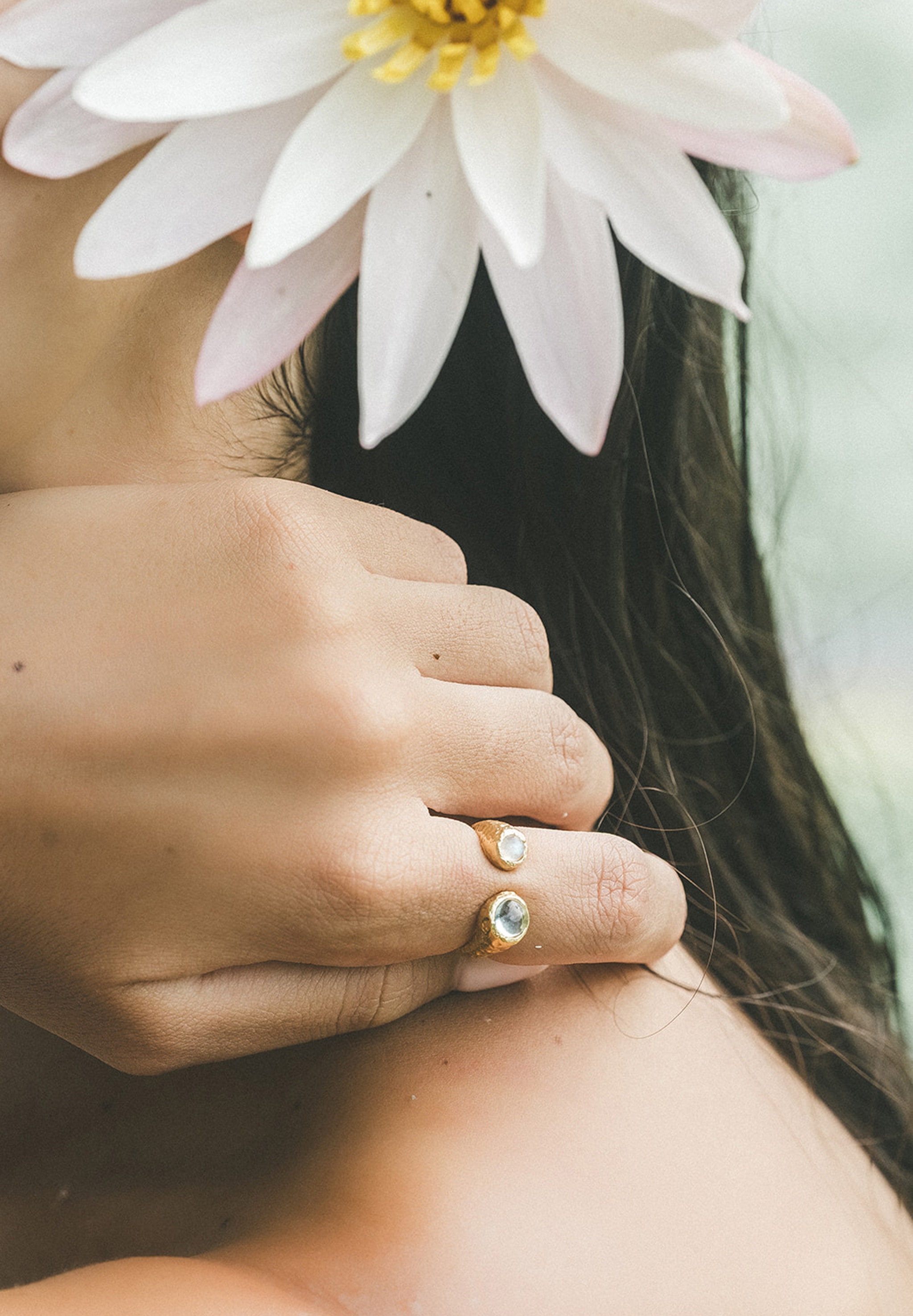 HAZE & GLORY Silberring »Ring Mondstein Aquamarin Hellblau 925 Sterling Silber«