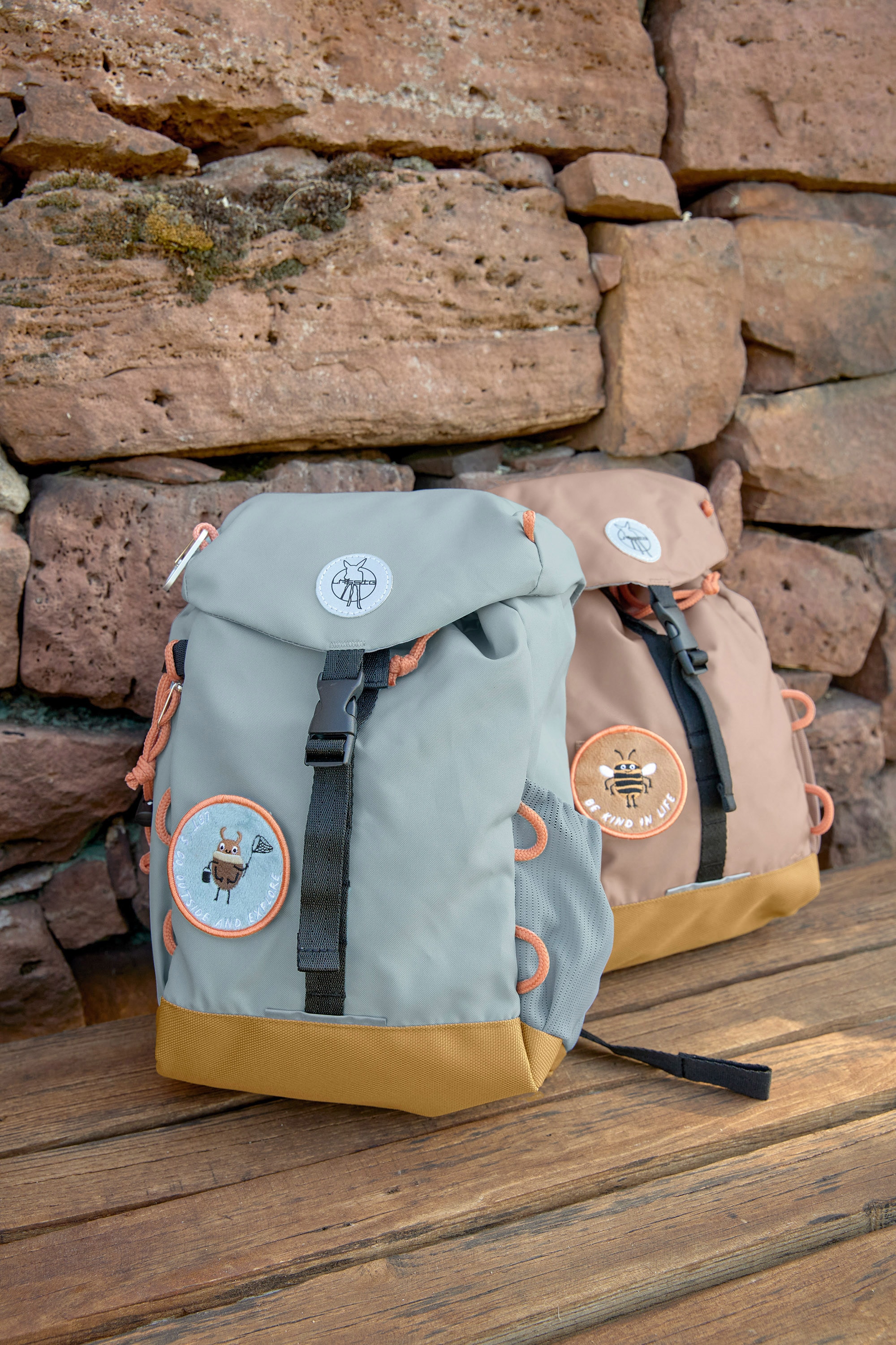 LÄSSIG Kinderrucksack »Nature, Mini Outdoor Backpack, Hazelnut«, Reflektoren, aus recycelten PET-Flaschen