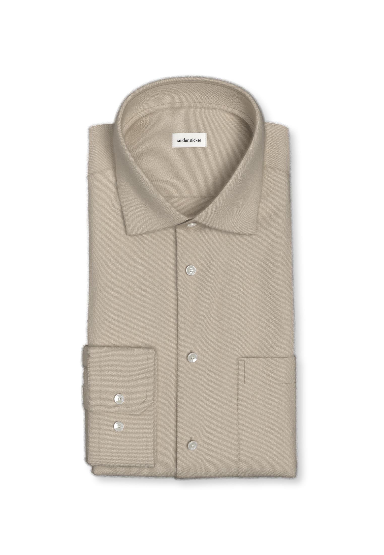 seidensticker Flanellhemd »Schwarze Rose« Shaped 1/1 Kentkragen Uni