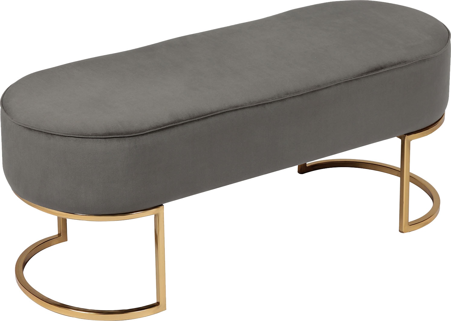 Kayoom Sitzbank »Pera 225, Edler Touch durch goldenes Gestell, Gemütliche Polsterung«, (1 St.), edles Design, bequem, samtweich, Dekorativ, Gemütliche Polsterung