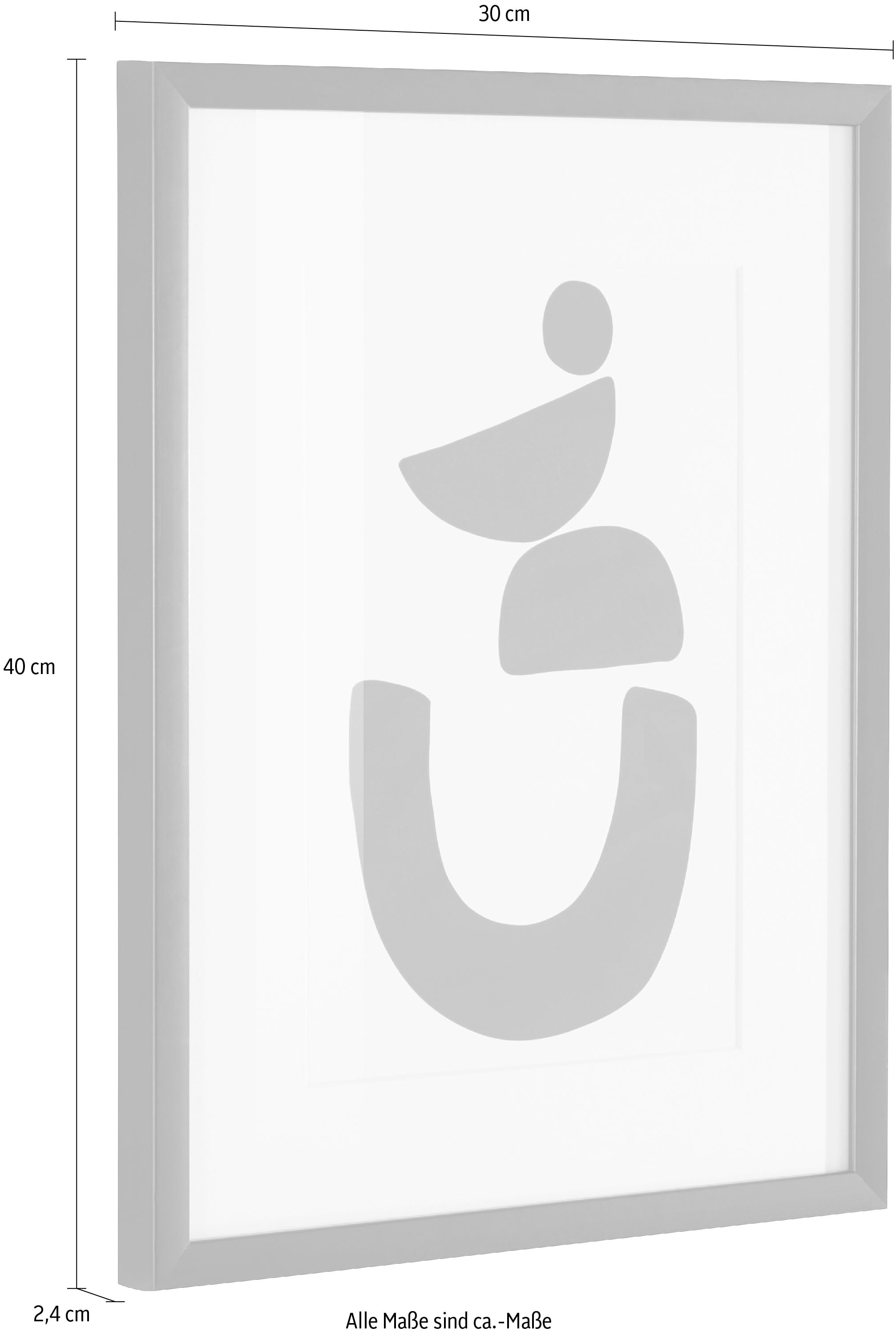 LeGer Home by Lena Gercke Bild »Black is Beautiful II« Abstrakt | Kunst | Modern | Schwarz-Weiß 1 Stk. tlg. HD Premium Poster-Druck inkl. Holzrahmen