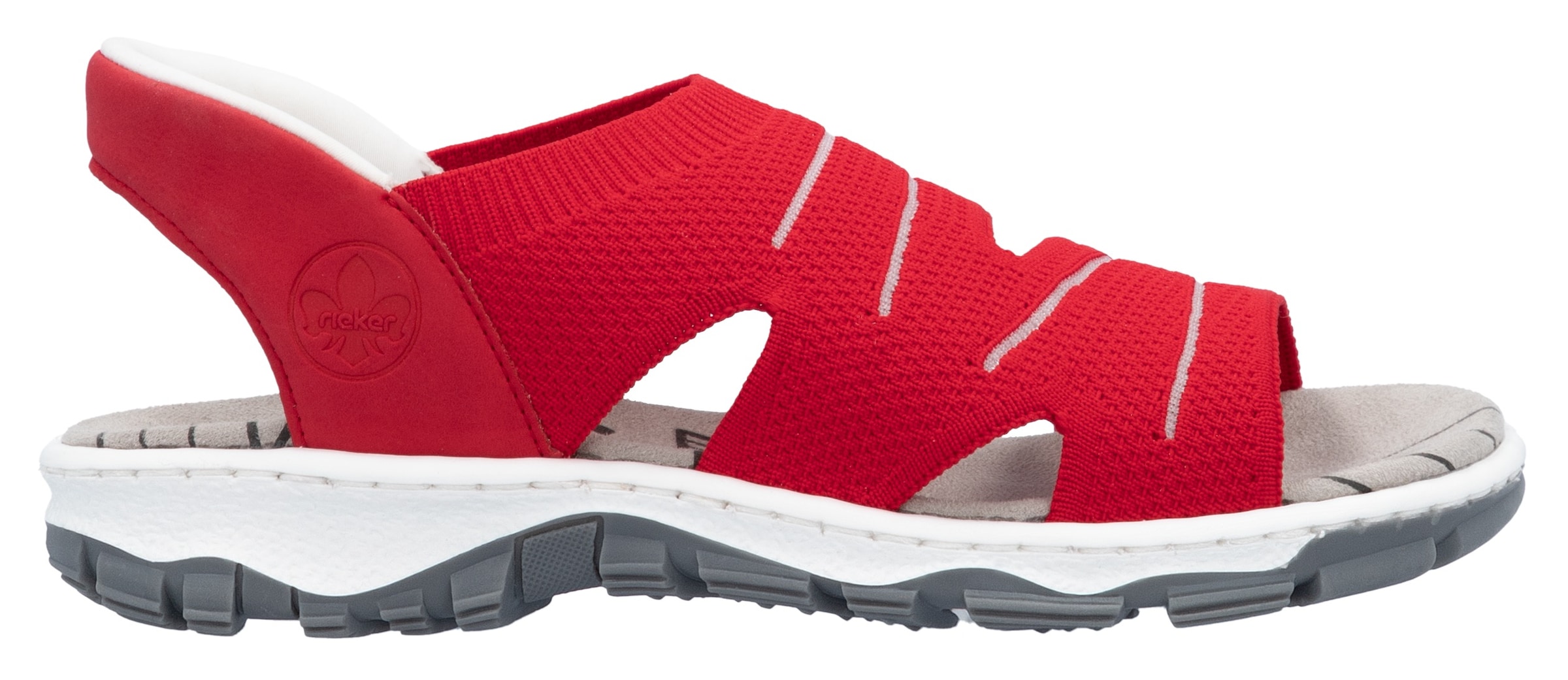 Rieker Sandale, Trekkingsandale, Outdoorsandale, Sommerschuh mit Elastik-Einschlupf