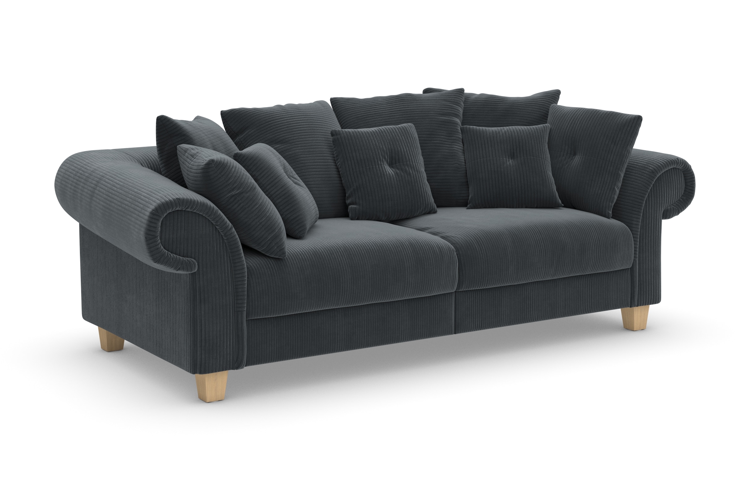 Home affaire Big-Sofa mit online Kissen zeitlosem UNIVERSAL | Design, viele »Queenie weichem St.), Sitzkomfort kuschelige Megasofa«, bestellen und (2