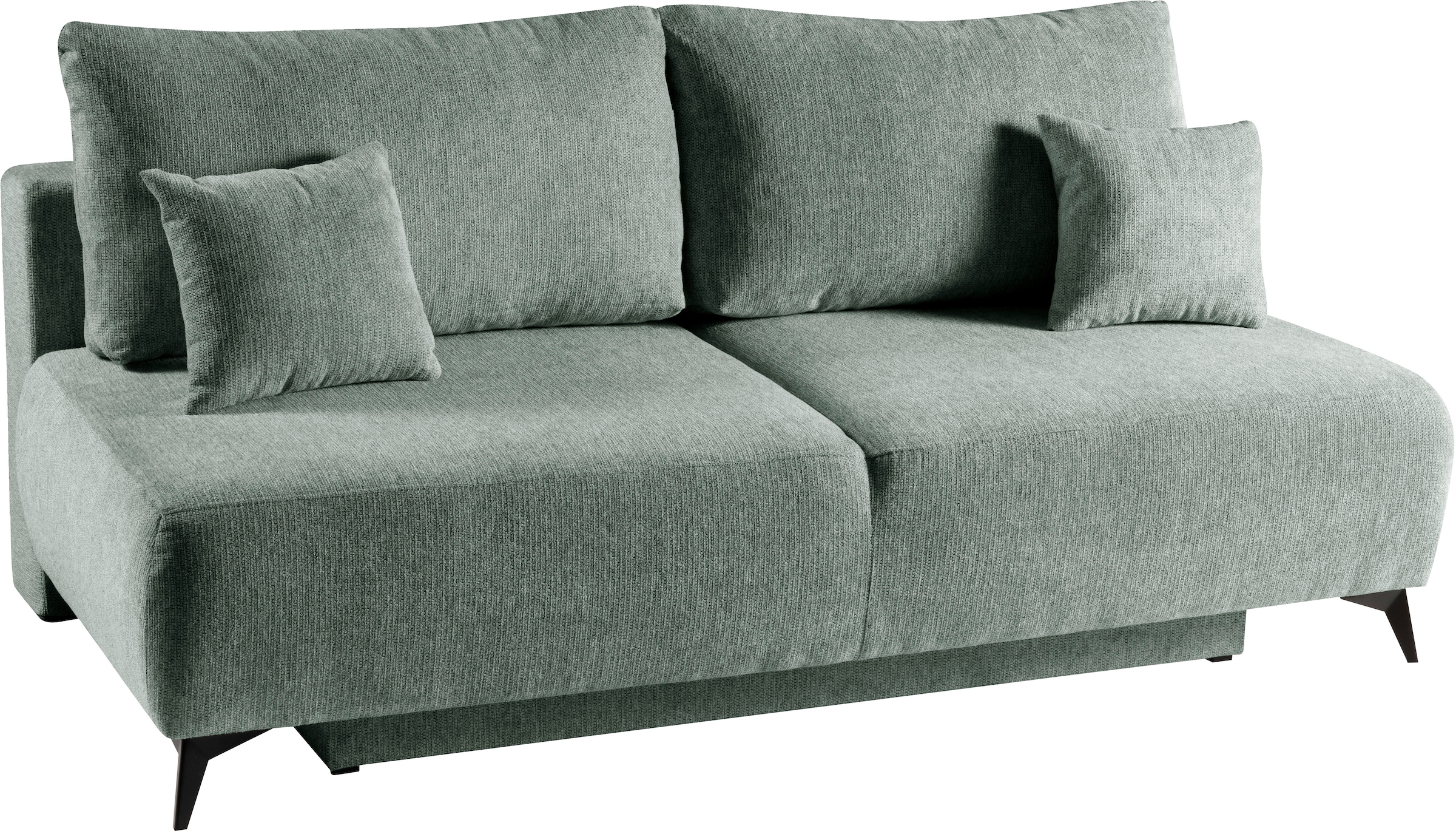 WERK2 Schlafsofa »Valerie mit Komfortsitz- und Liegehöhe, Breite 200cm,«, bequemes 2-Sitzer Schlafcouch mit Bettkasten