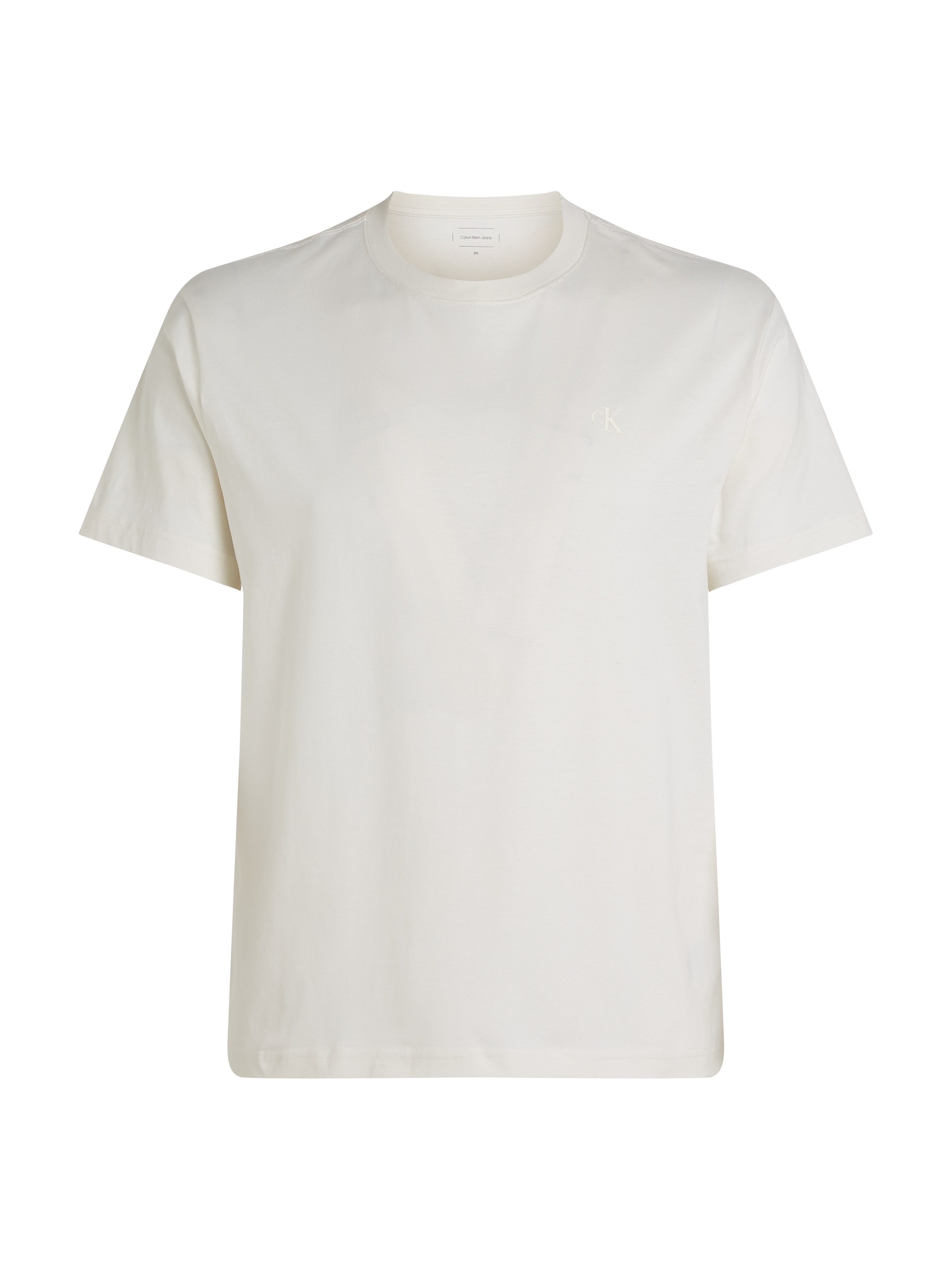 Calvin Klein Jeans Plus T-Shirt »Plus Textured Monologo Tee«, in Großen Größen mit Rückendruck