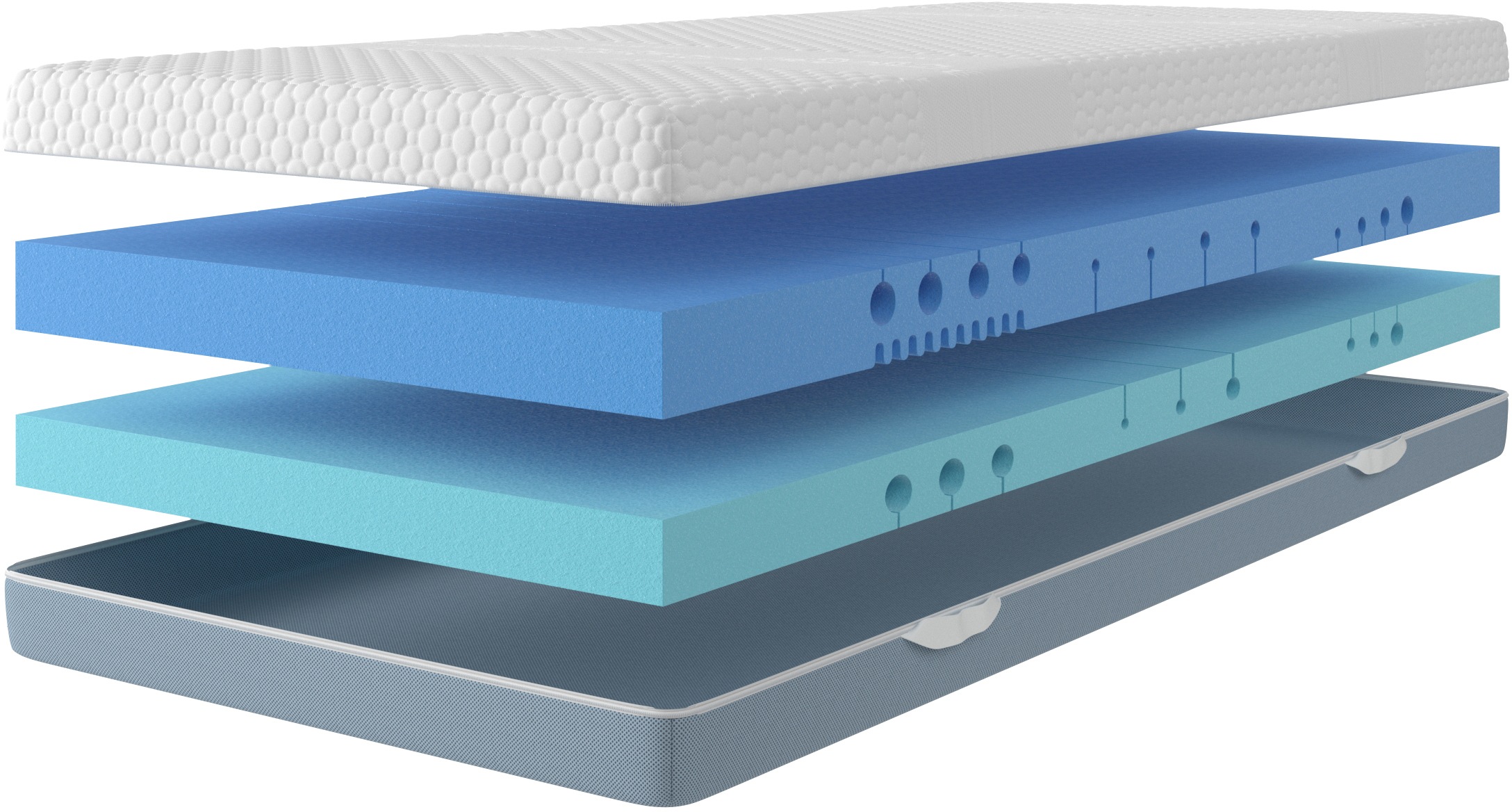 Älgdröm Hybridschaum-Matratze »NEUHEIT, PREMIUM Flipper, 90x200 cm, 140x200 cm & mehr« 25 cm hoch Raumgewicht: 39 kg/m³ 1-tlg., 1 Stk. tlg. vier unterschiedlich feste Liegeseiten, in H2+3/H3+4/H4+H5, wendbar