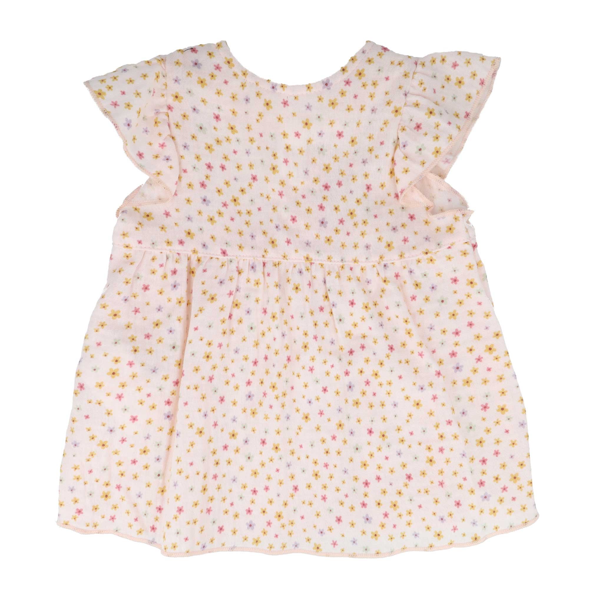 MAXIMO Shirttop 1 rosa, Blümchen, Musselin, Holzknöpfe, Baby Girl