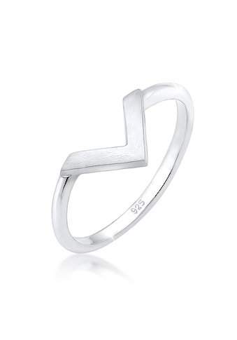 Elli Fingerring »V-Form Matt Basic 925 Silber« kaufen