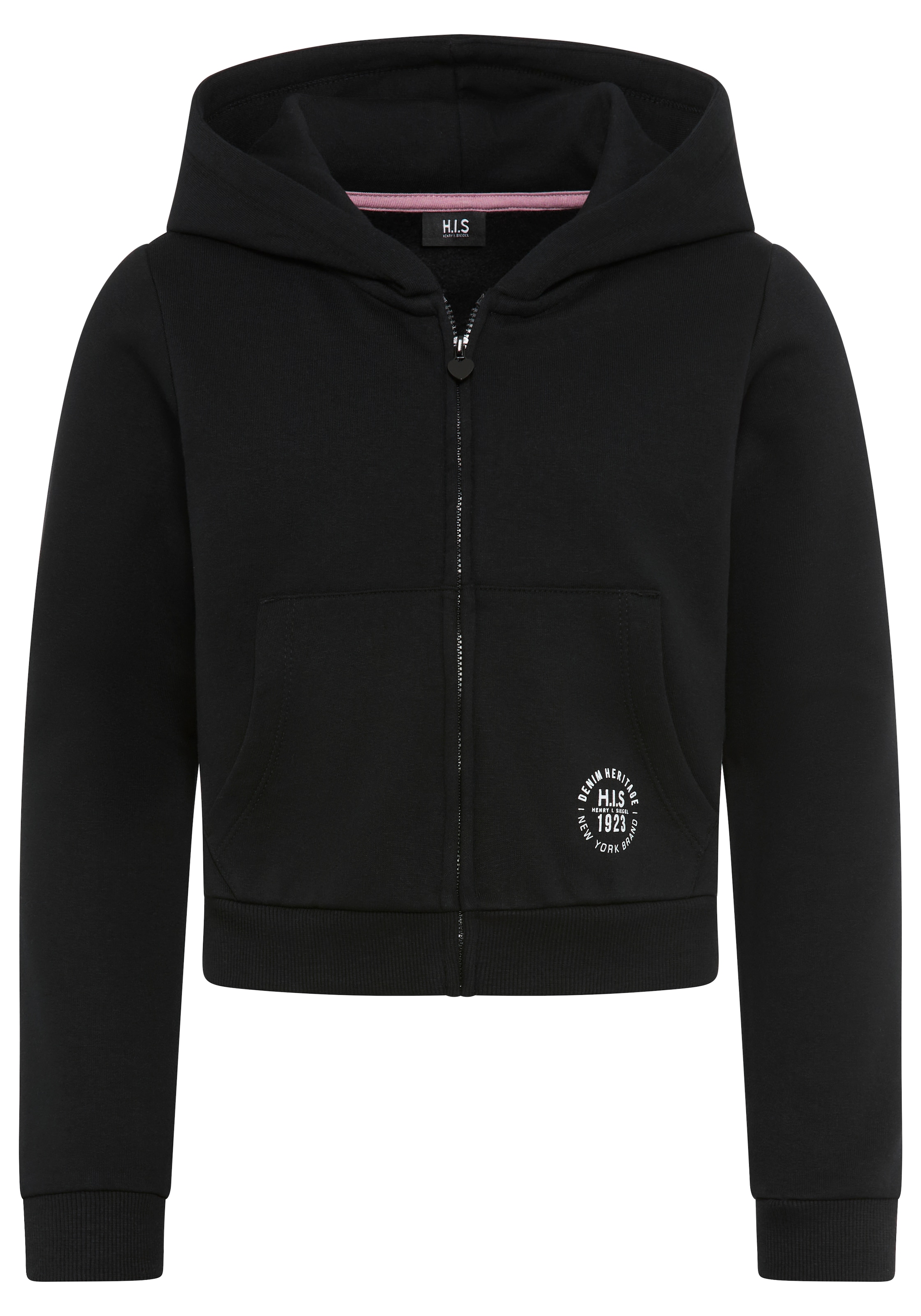 H.I.S Kapuzensweatjacke »Kurze Sweatjacke« Für TEENS. Sweatjacke in modischer Kurzform und Zipper