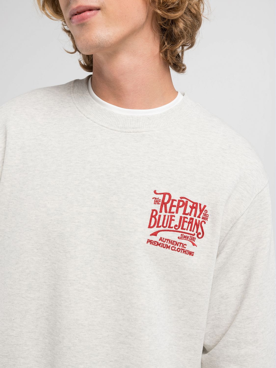 Replay Sweatshirt, mit Stickerei auf der Brust
