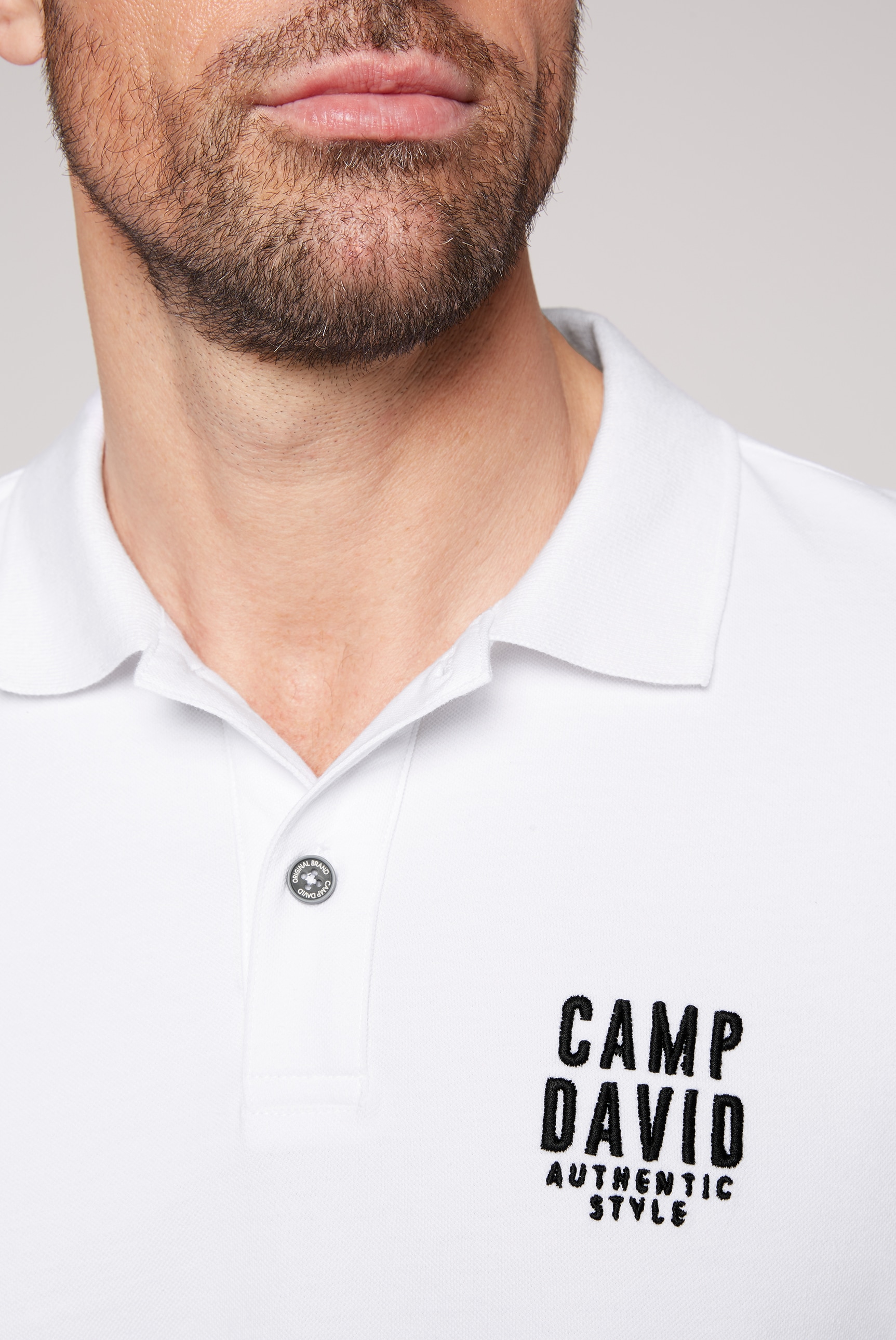 CAMP DAVID Poloshirt, mit kleiner Logo-Stickerei auf Brusthöhe