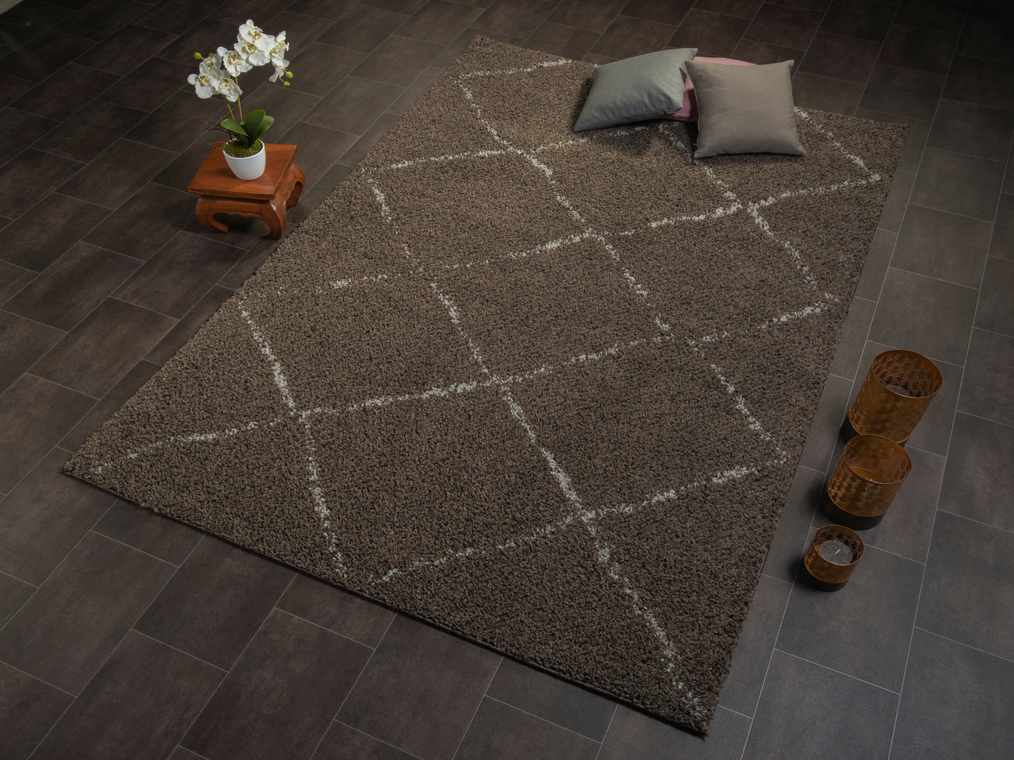 OCI DIE TEPPICHMARKE Hochflor-Teppich »Stockholm« rechteckig 30 mm Höhe Langflor, Shaggy, Wohnzimmer