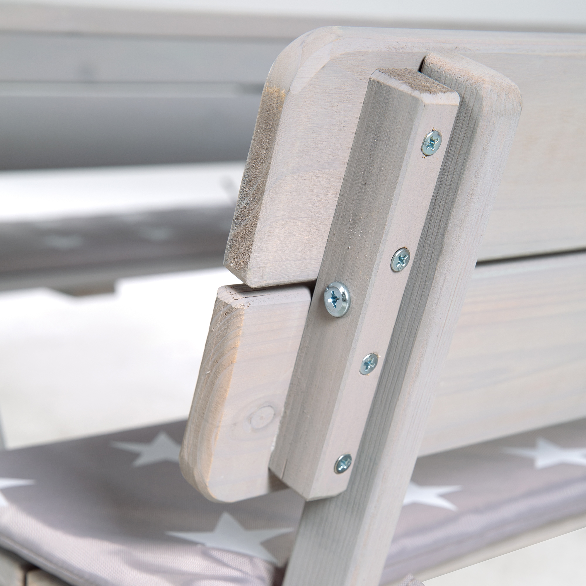 roba® Kindersitzgruppe »Picknick for 4 Outdoor +, Grau«, (Set), mit Lehne; inklusive Sitzauflagen Â»Little StarsÂ«