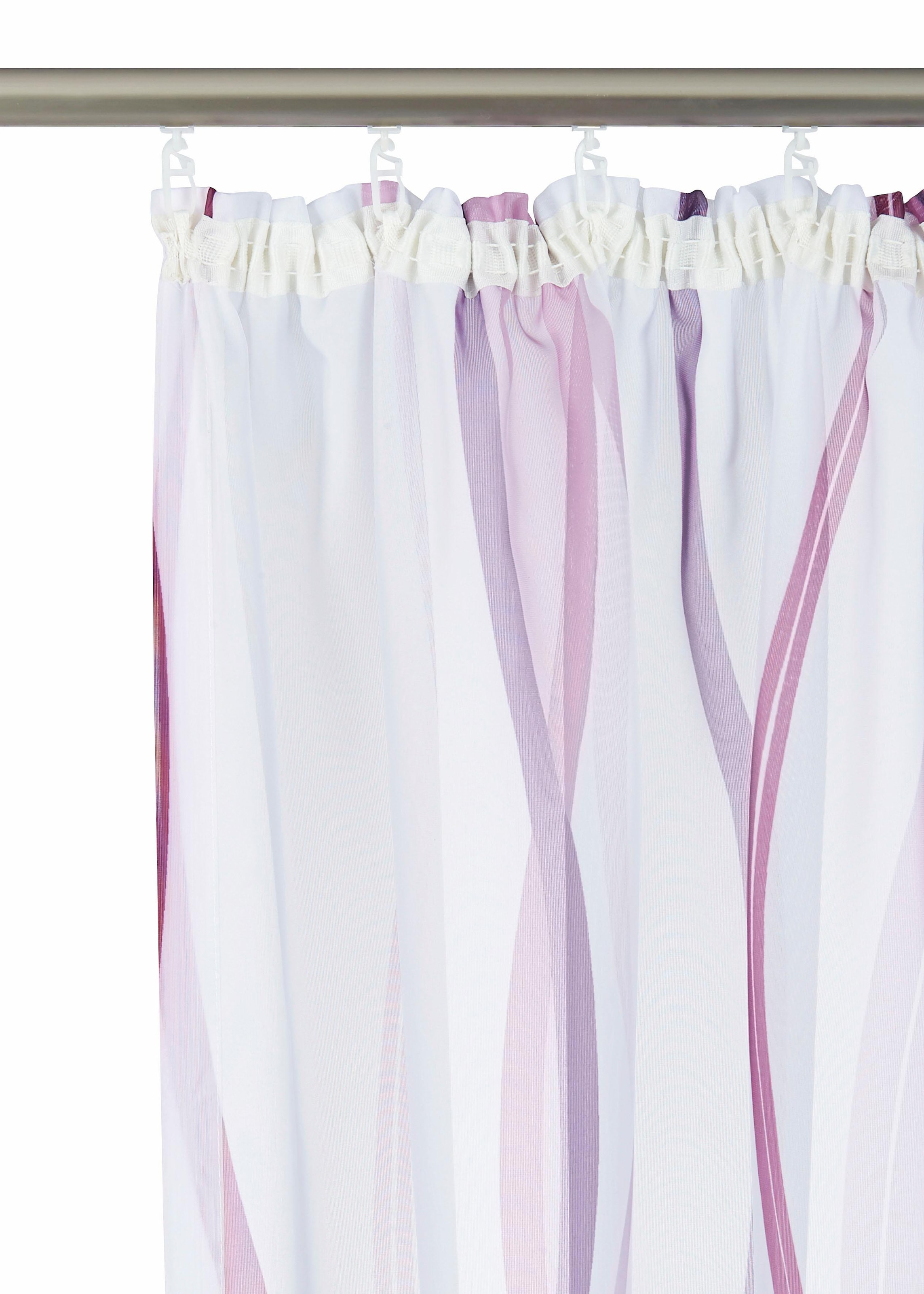 OTTO home Gardine »Dimona« Kräuselband 2 Stk. tlg. 2er-Set, Bestseller, Polyester, Wellen